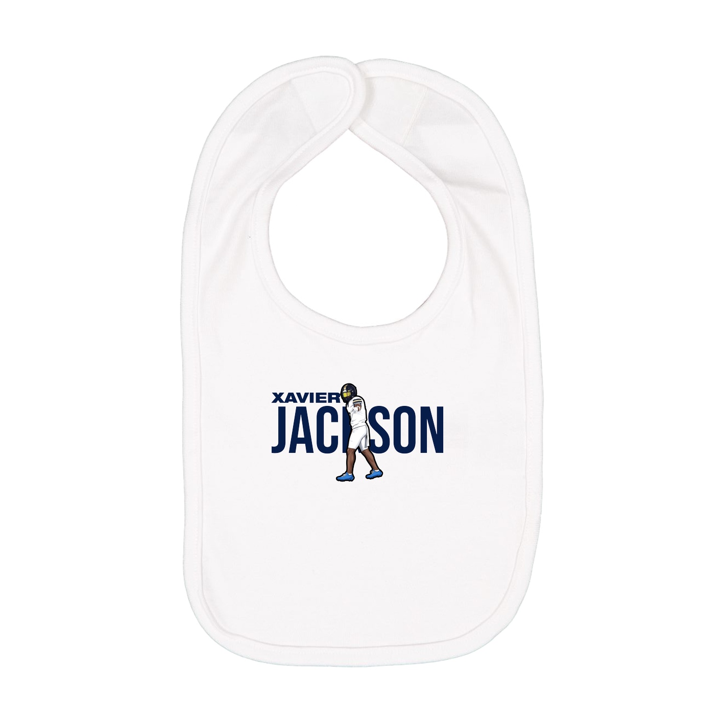 Infant Bib — Player Name in White