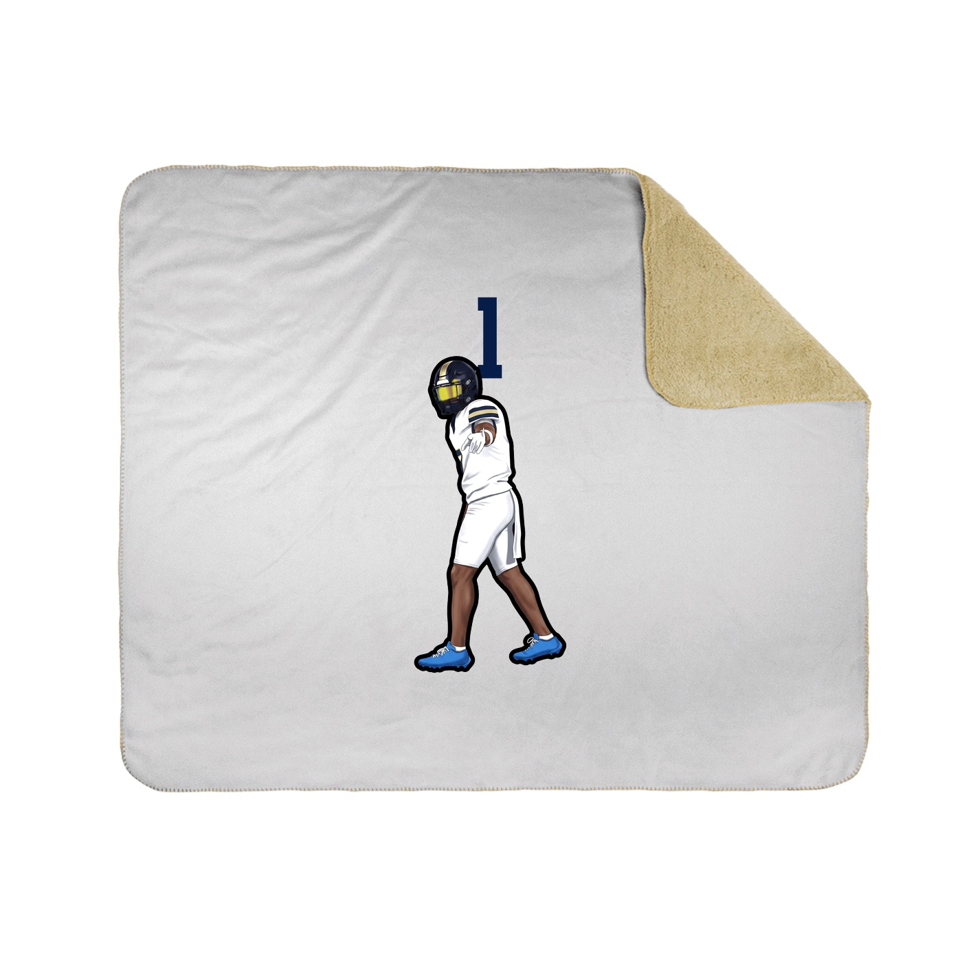 Throw Blanket — Number Top in White