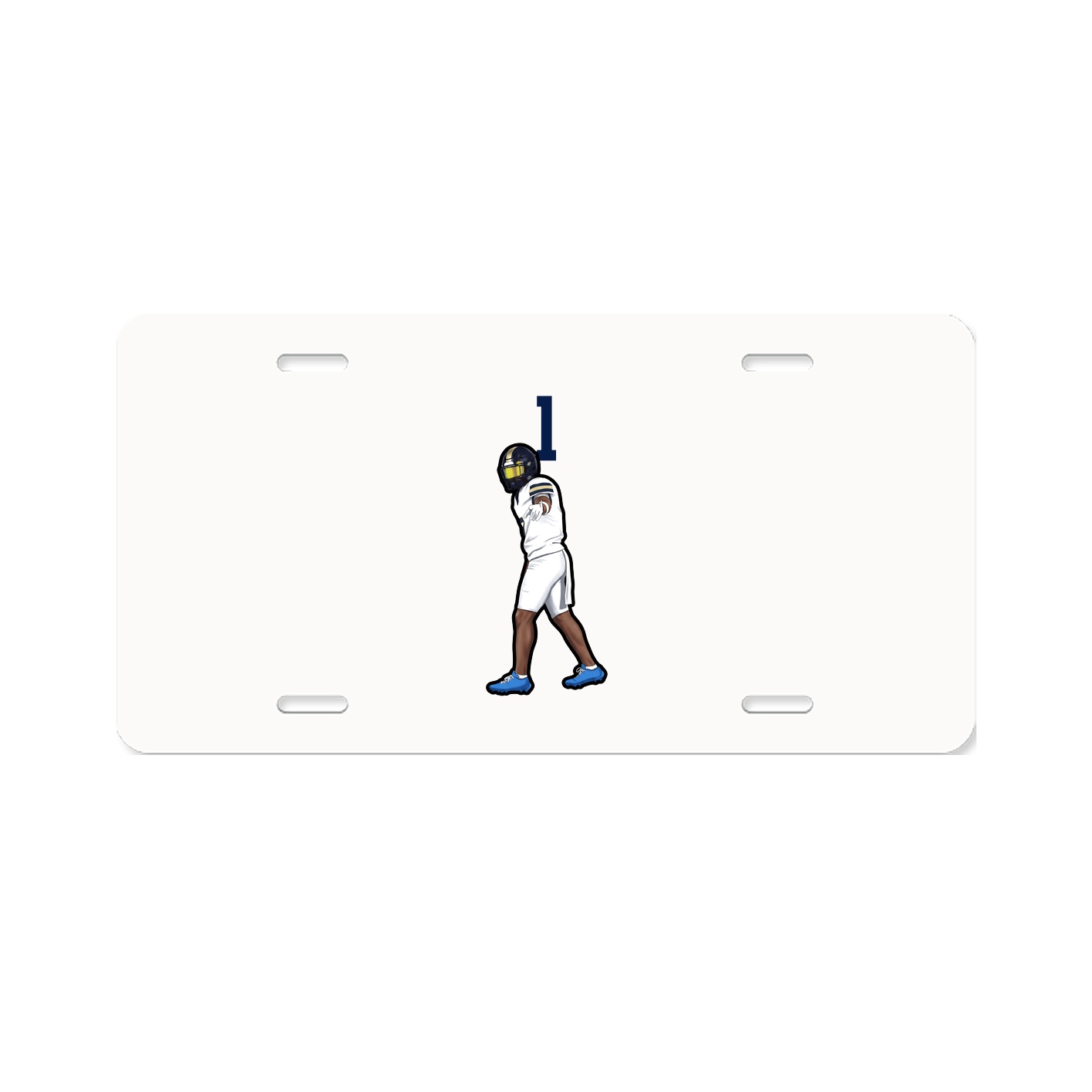 License Plate — Number Top in Classic