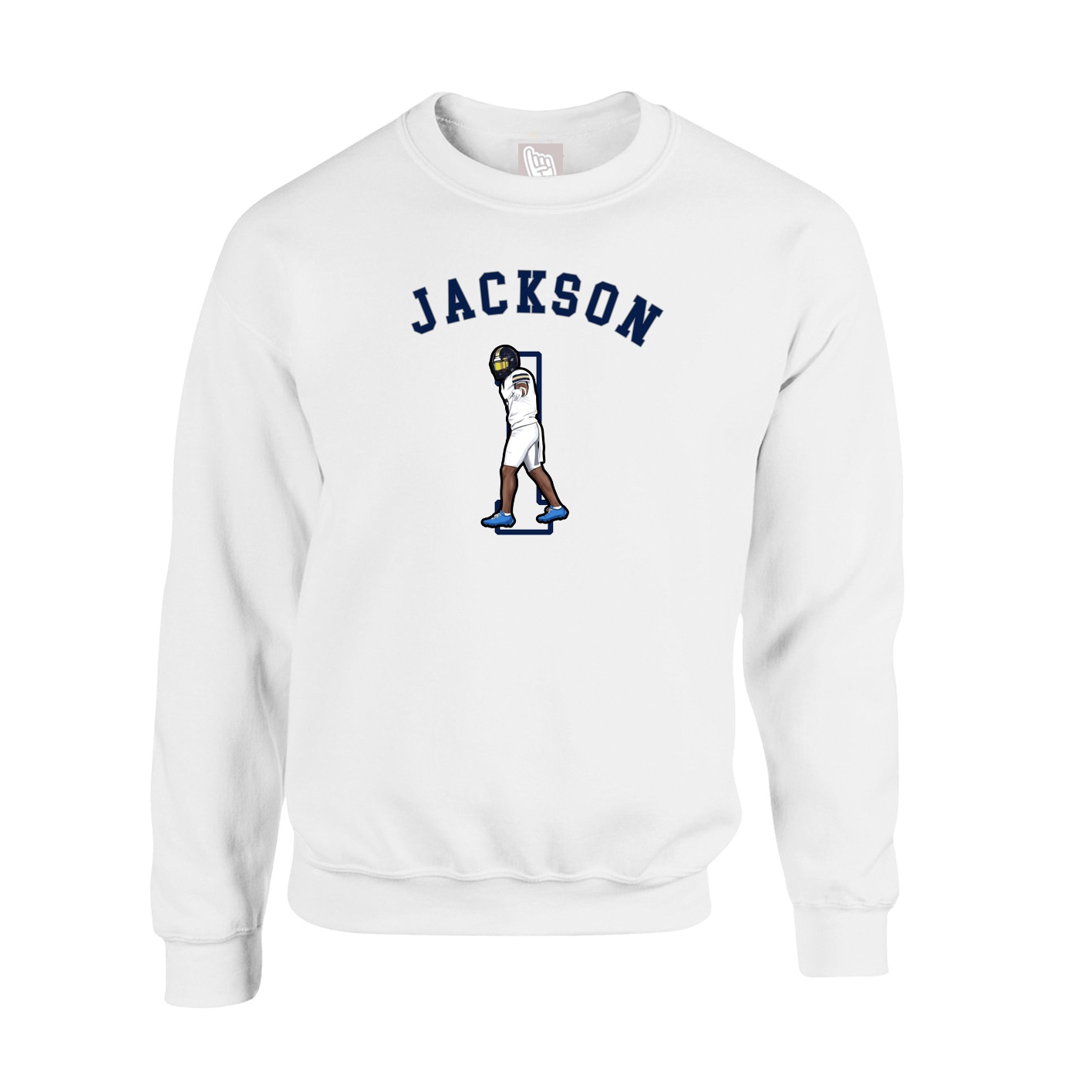 Fleece Crew — Shirsey Arch in White