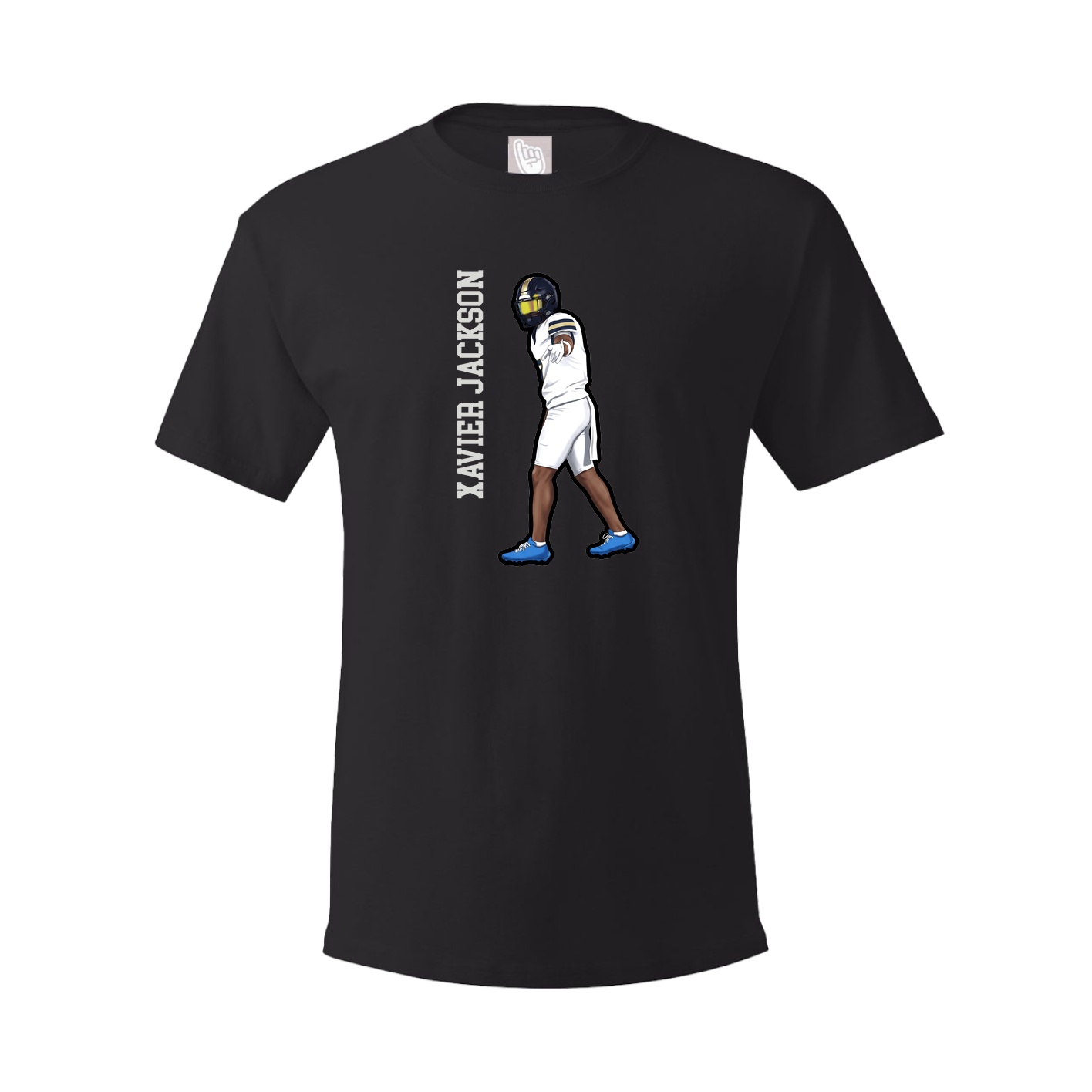 Youth Tee — Name Vertical in Black