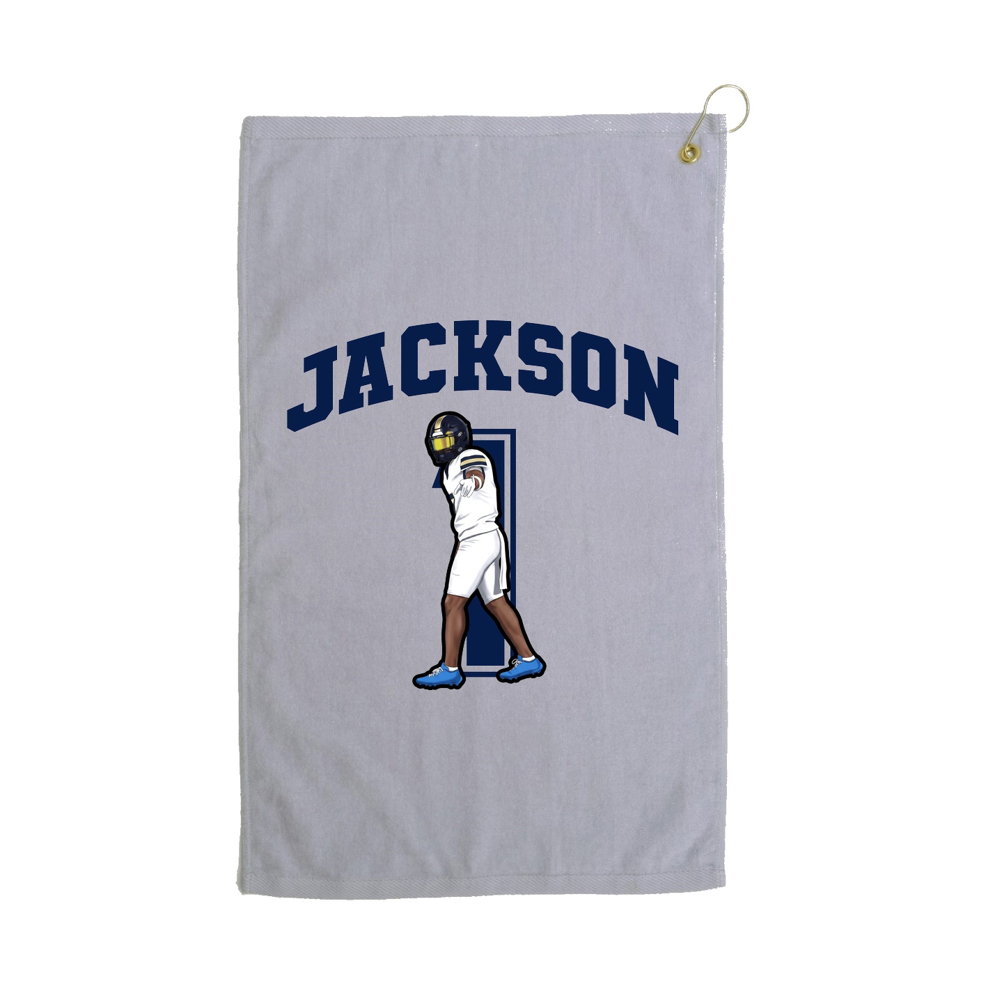 Golf Towel — Number in Grey