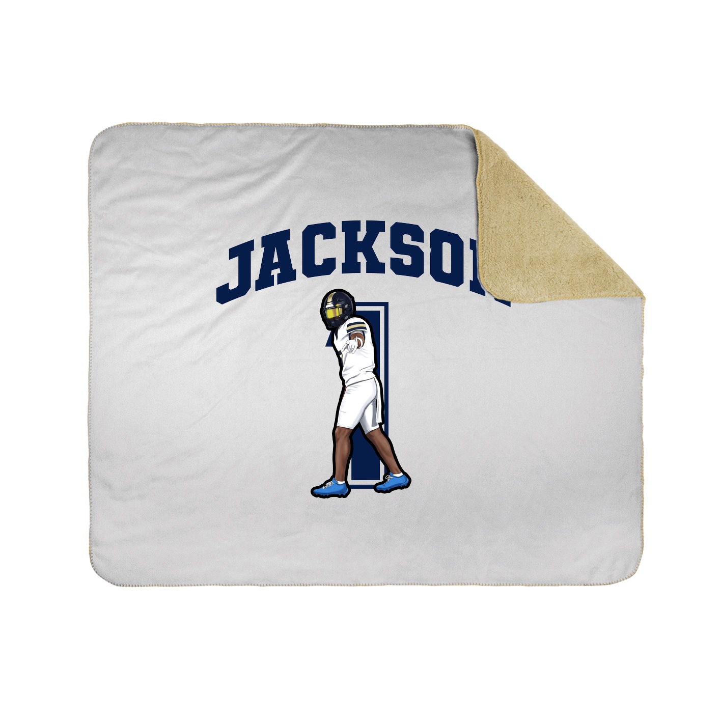 Throw Blanket — Number in White