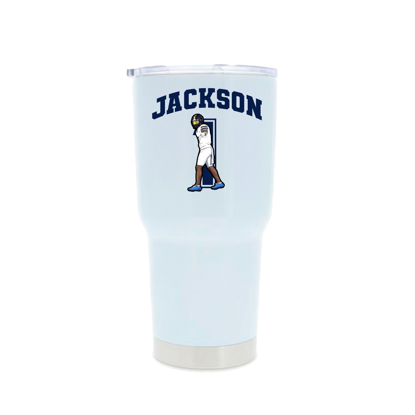 30oz Stainless Steel Tumbler — Number in White