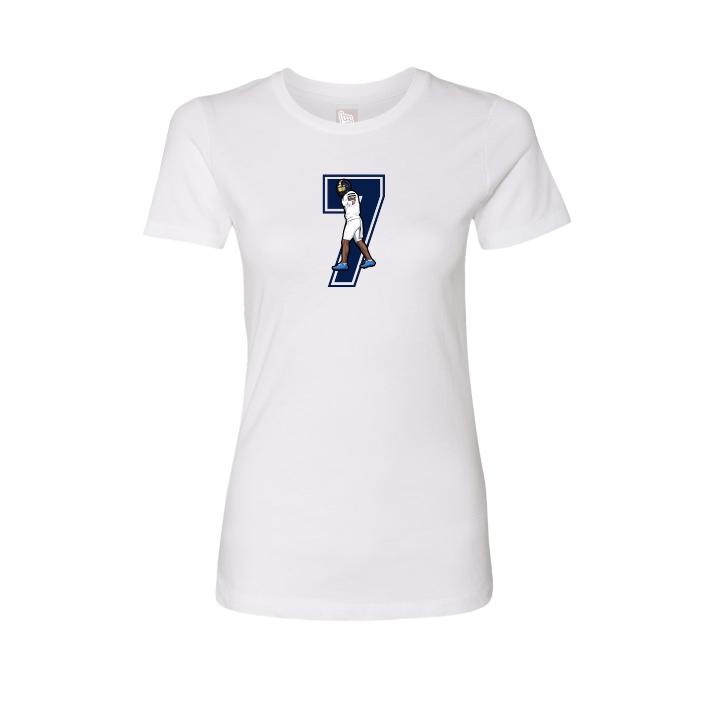 Womens Tee — Number in White