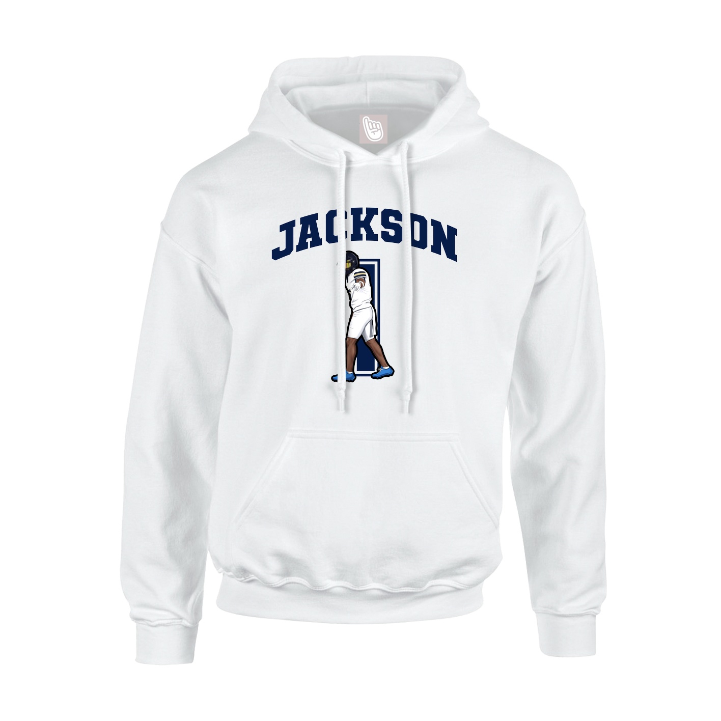 Youth Hoodie — Number in White