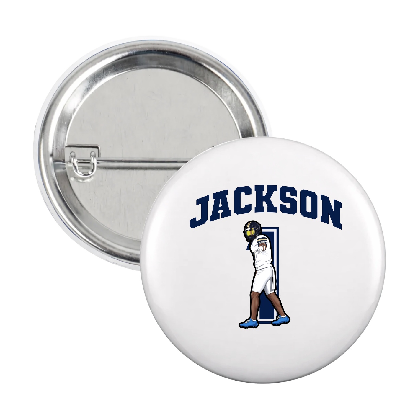 Game Day Button — Number in White