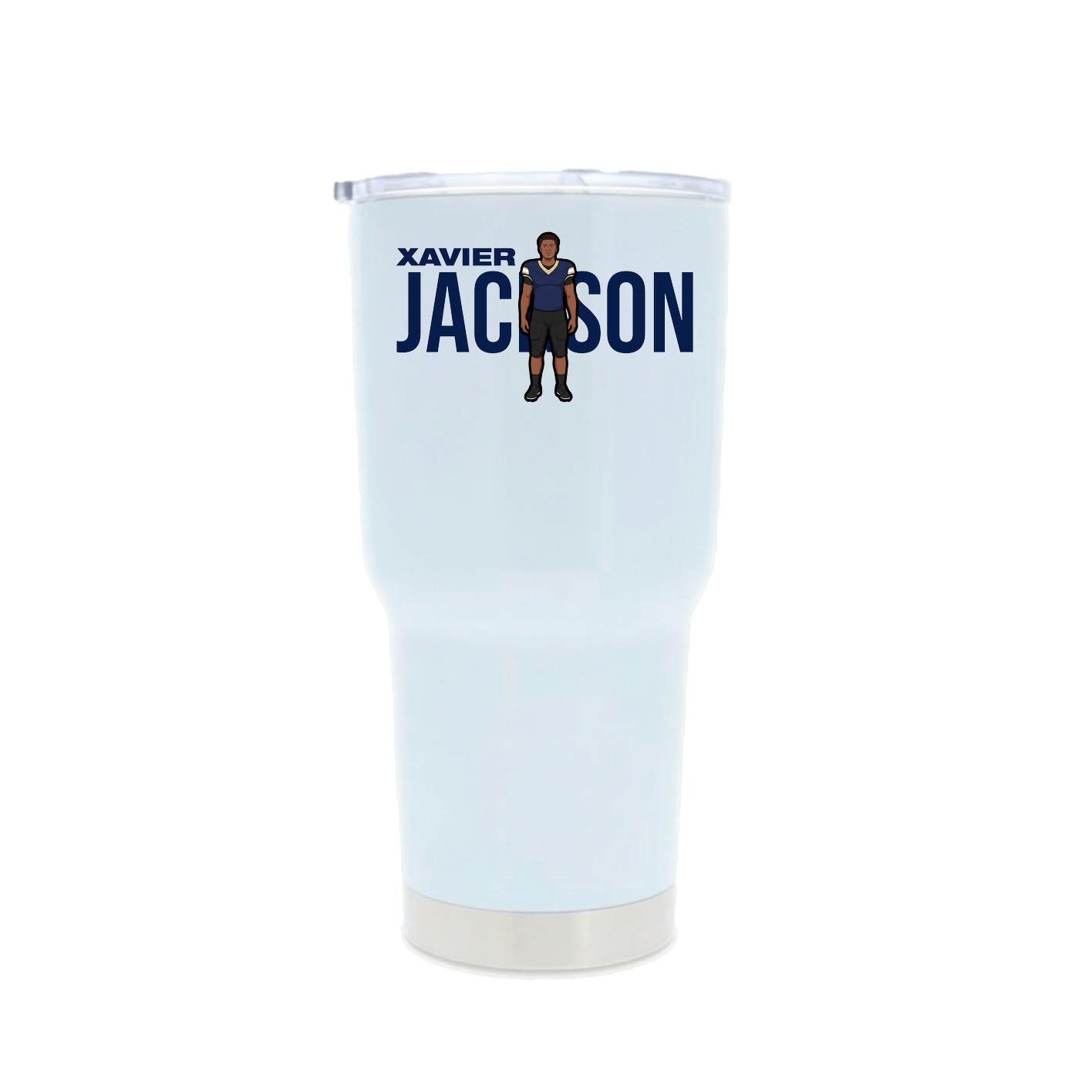 30oz Stainless Steel Tumbler — Player Name in White