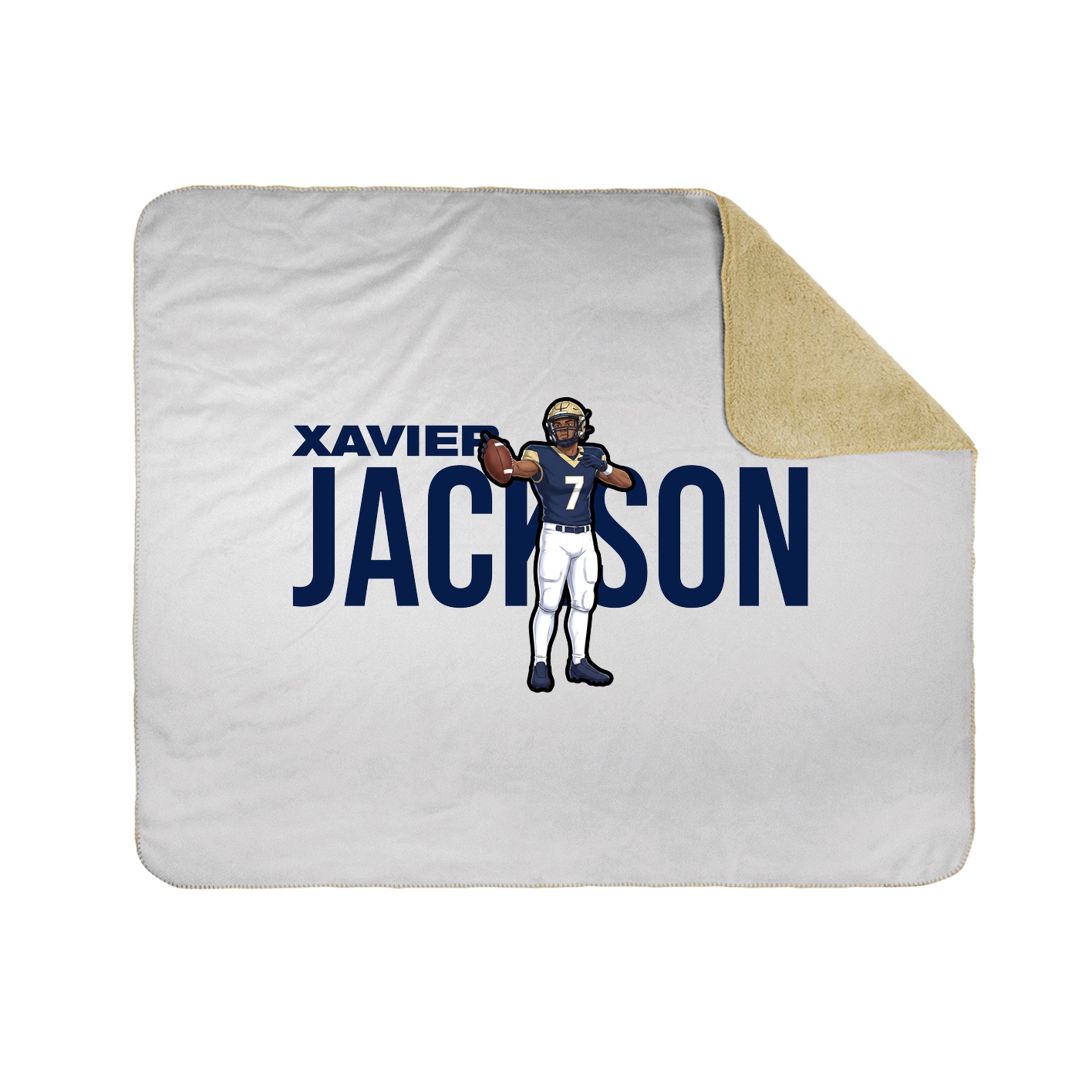 Throw Blanket — Player Name in White