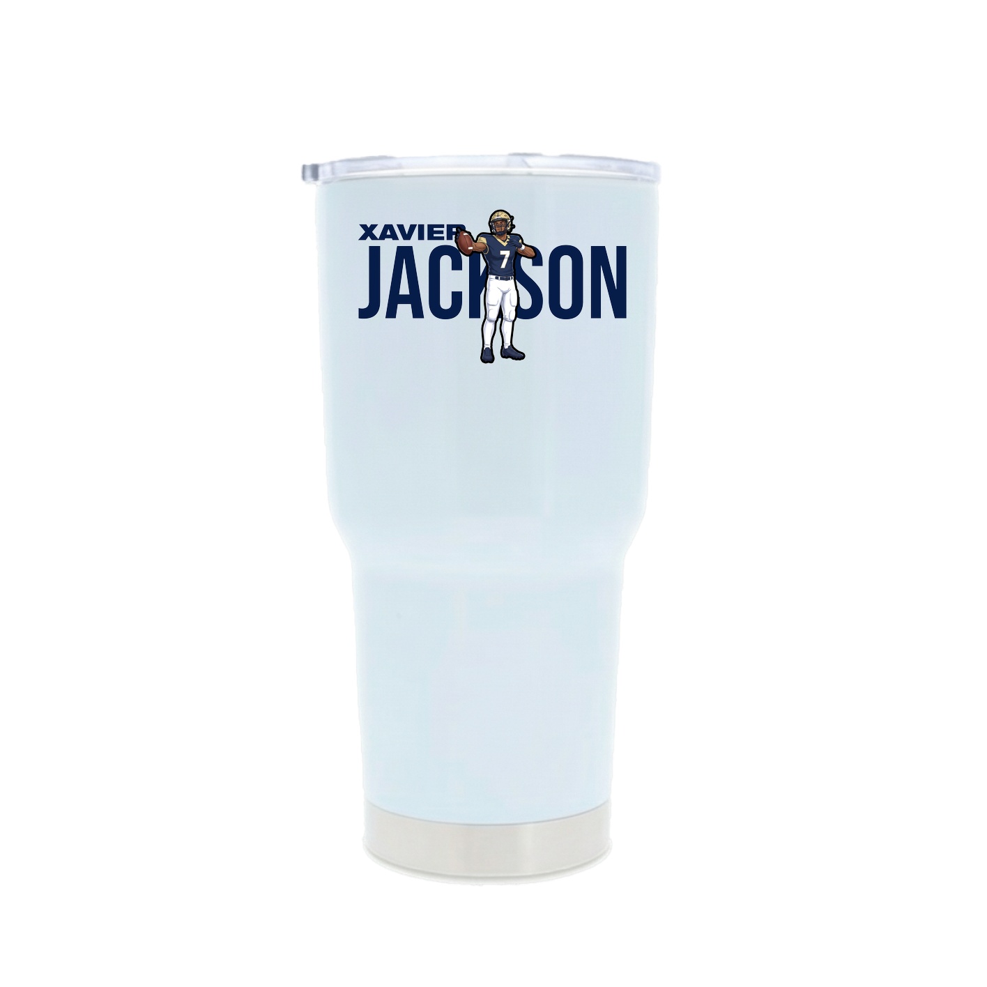 30oz Stainless Steel Tumbler — Player Name in White