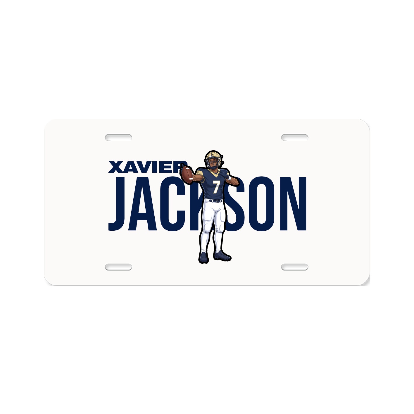 License Plate — Player Name in Classic