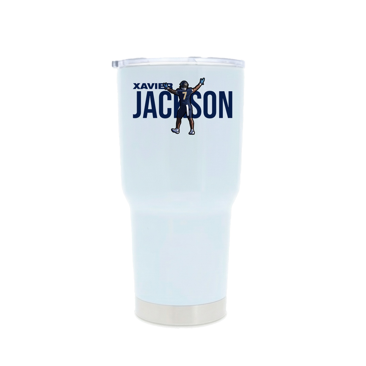 30oz Stainless Steel Tumbler — Player Name in White
