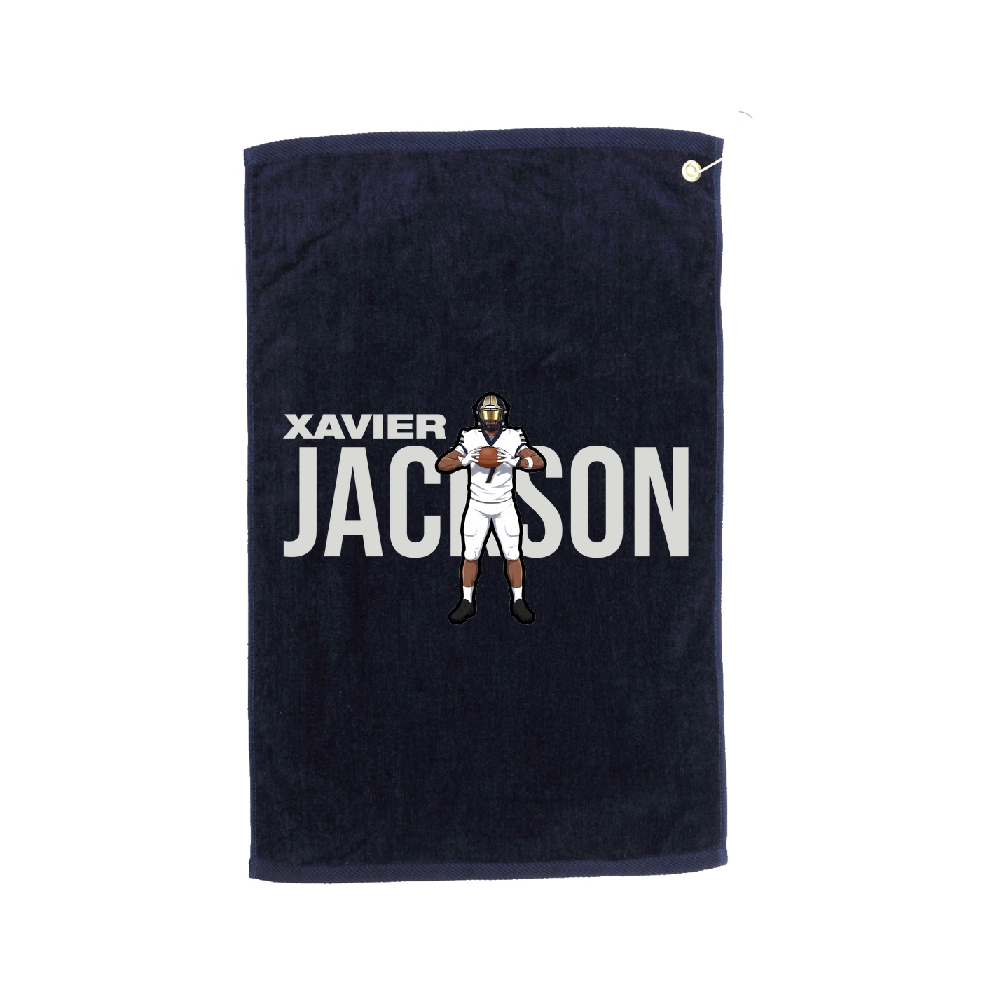 Golf Towel — Player Name in Navy