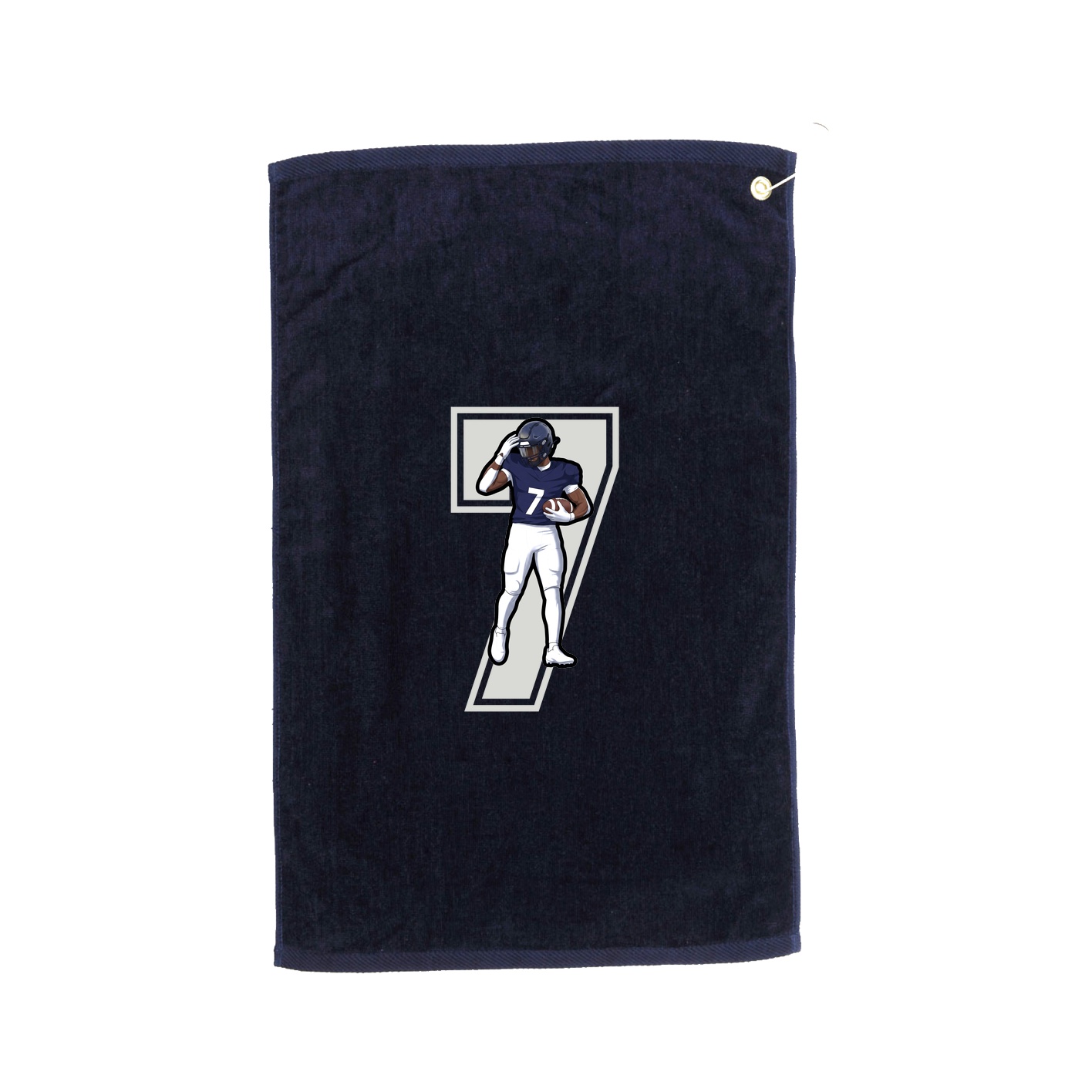 Golf Towel — Number in Navy