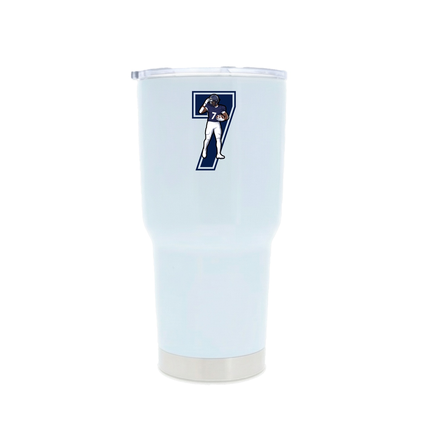 30oz Stainless Steel Tumbler — Number in White
