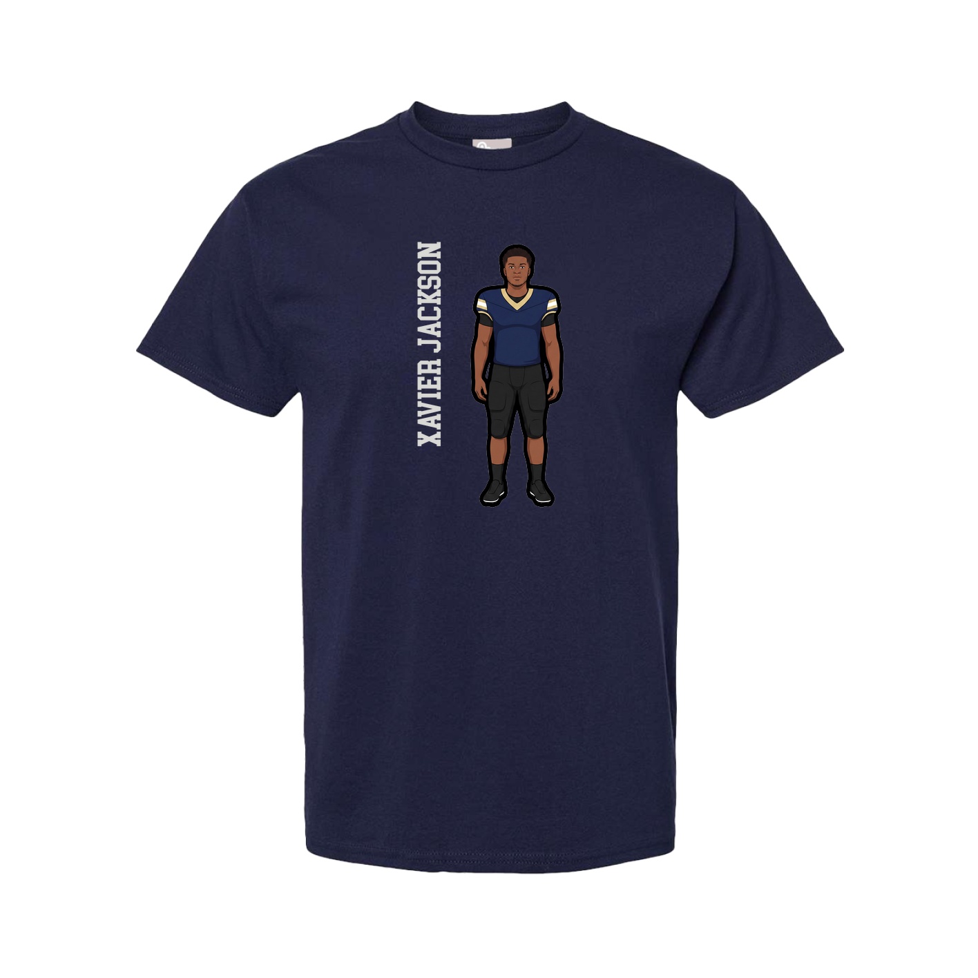 Youth Tee — Name Vertical in Navy