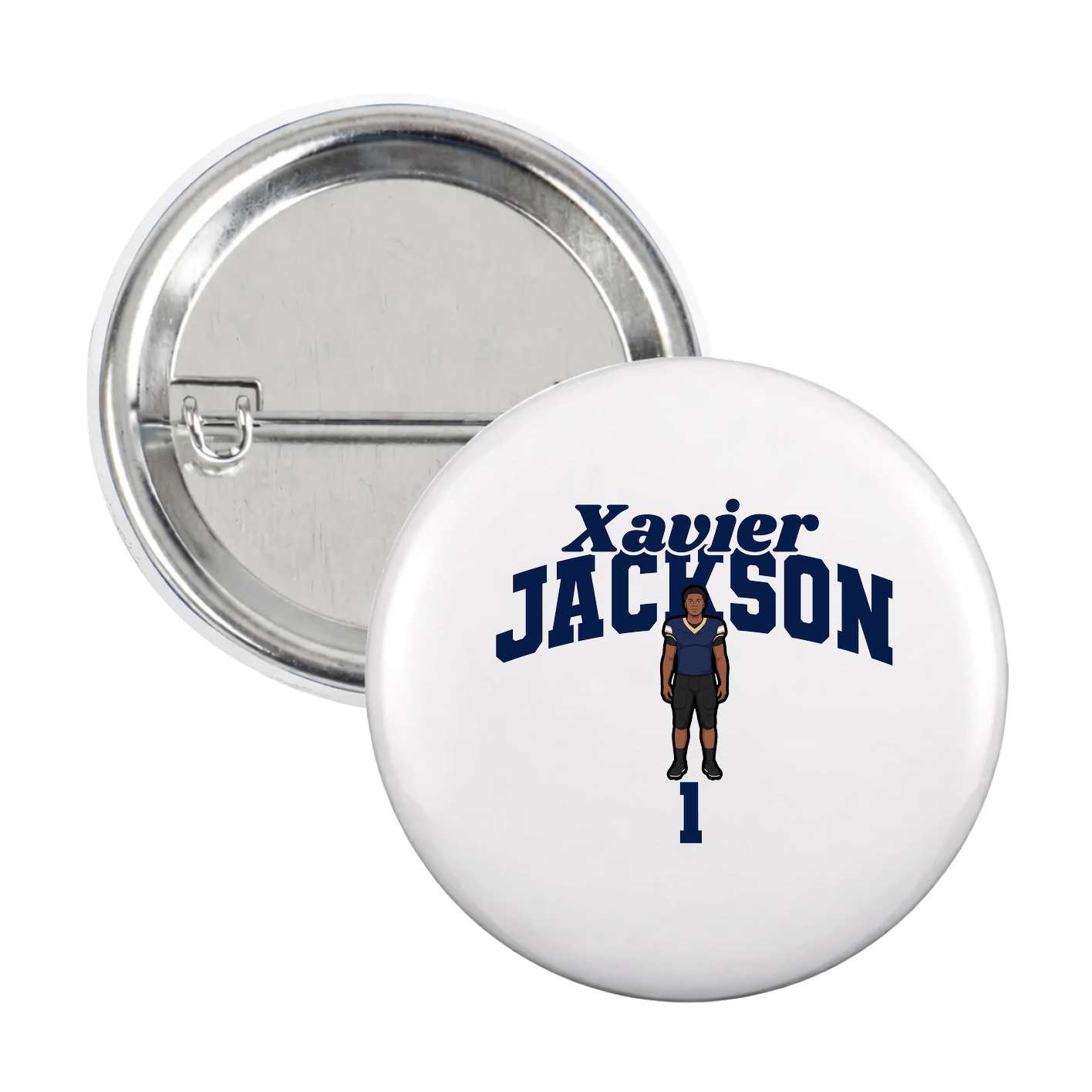 Game Day Button — Signature Arch in White