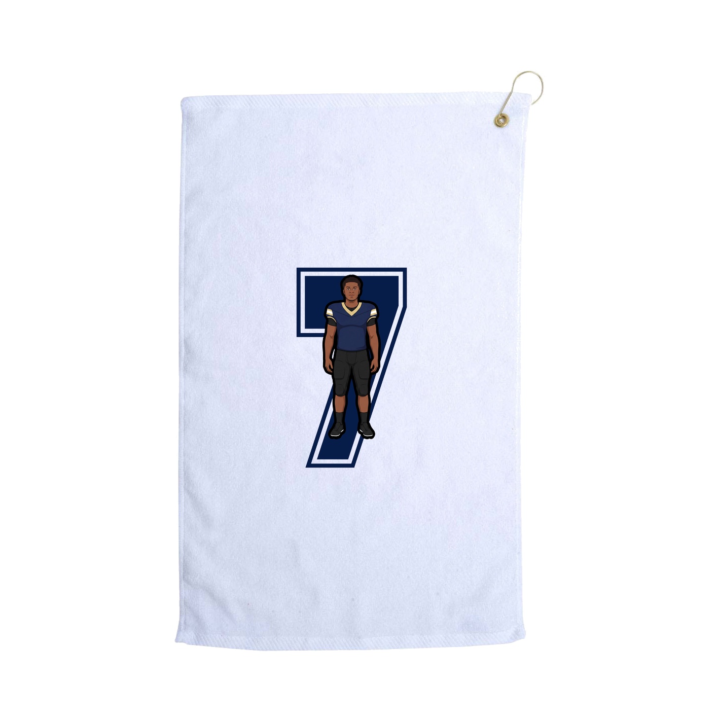 Golf Towel — Number in White