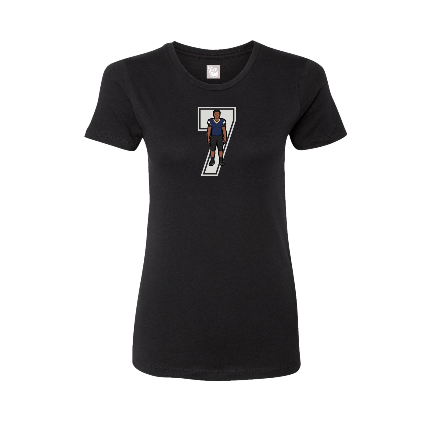 Womens Tee — Number in Black