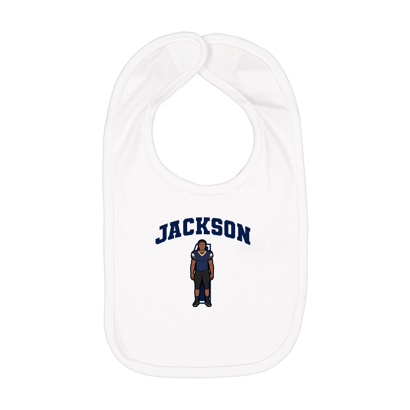 Infant Bib — Number in White