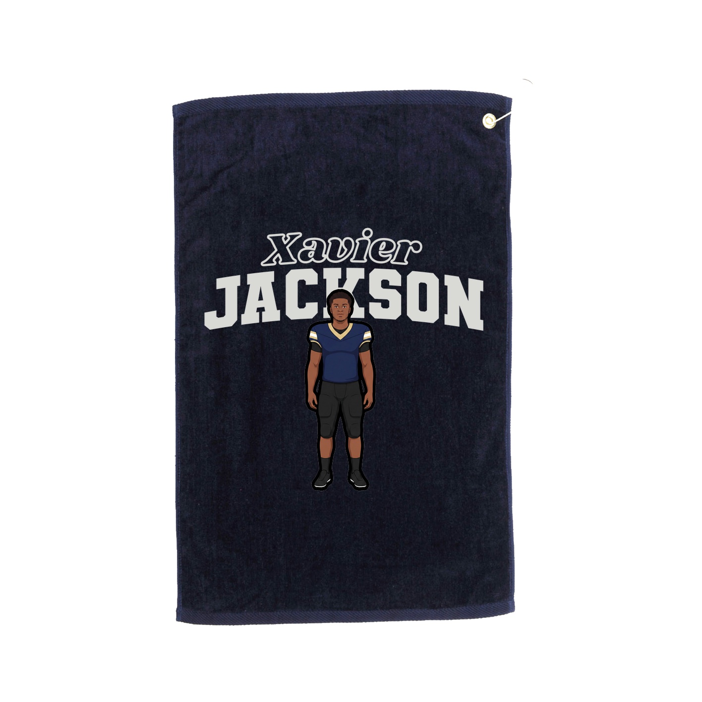 Golf Towel — Name Arch in Navy