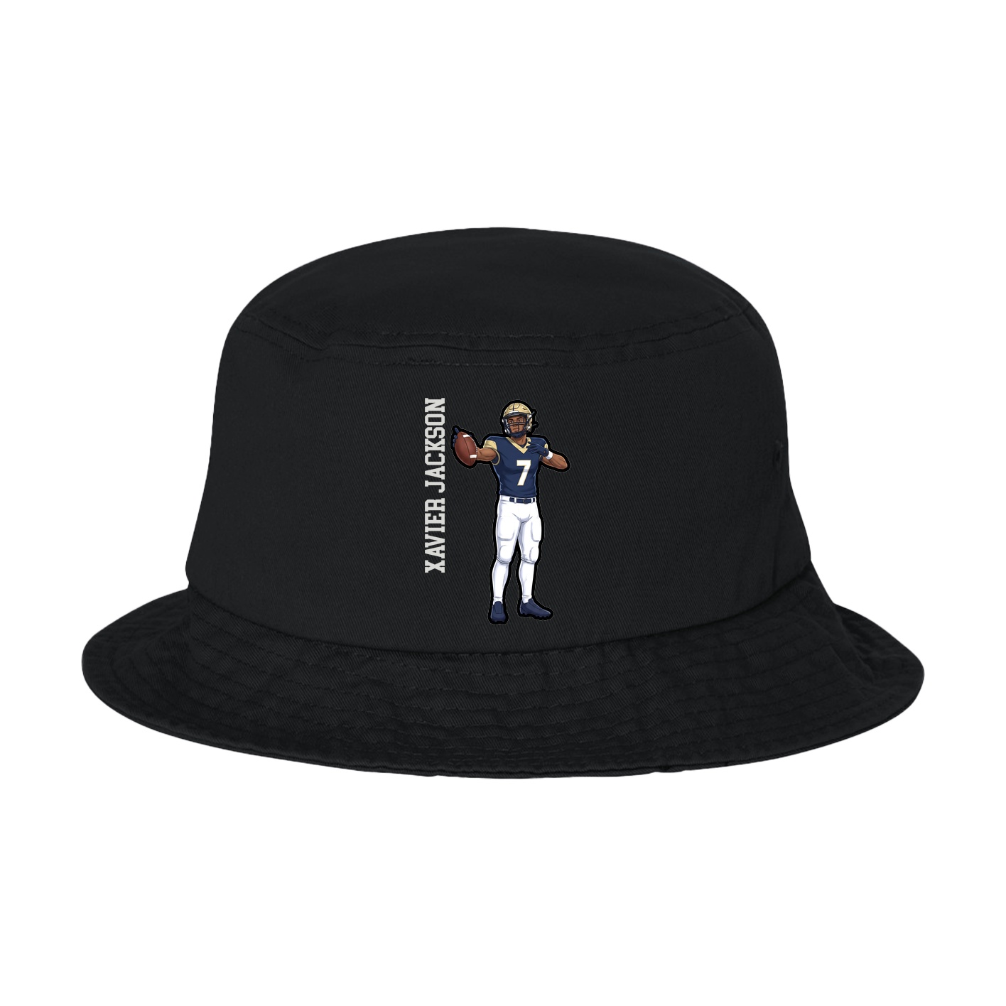 Bucket Cap — Name Vertical in Black