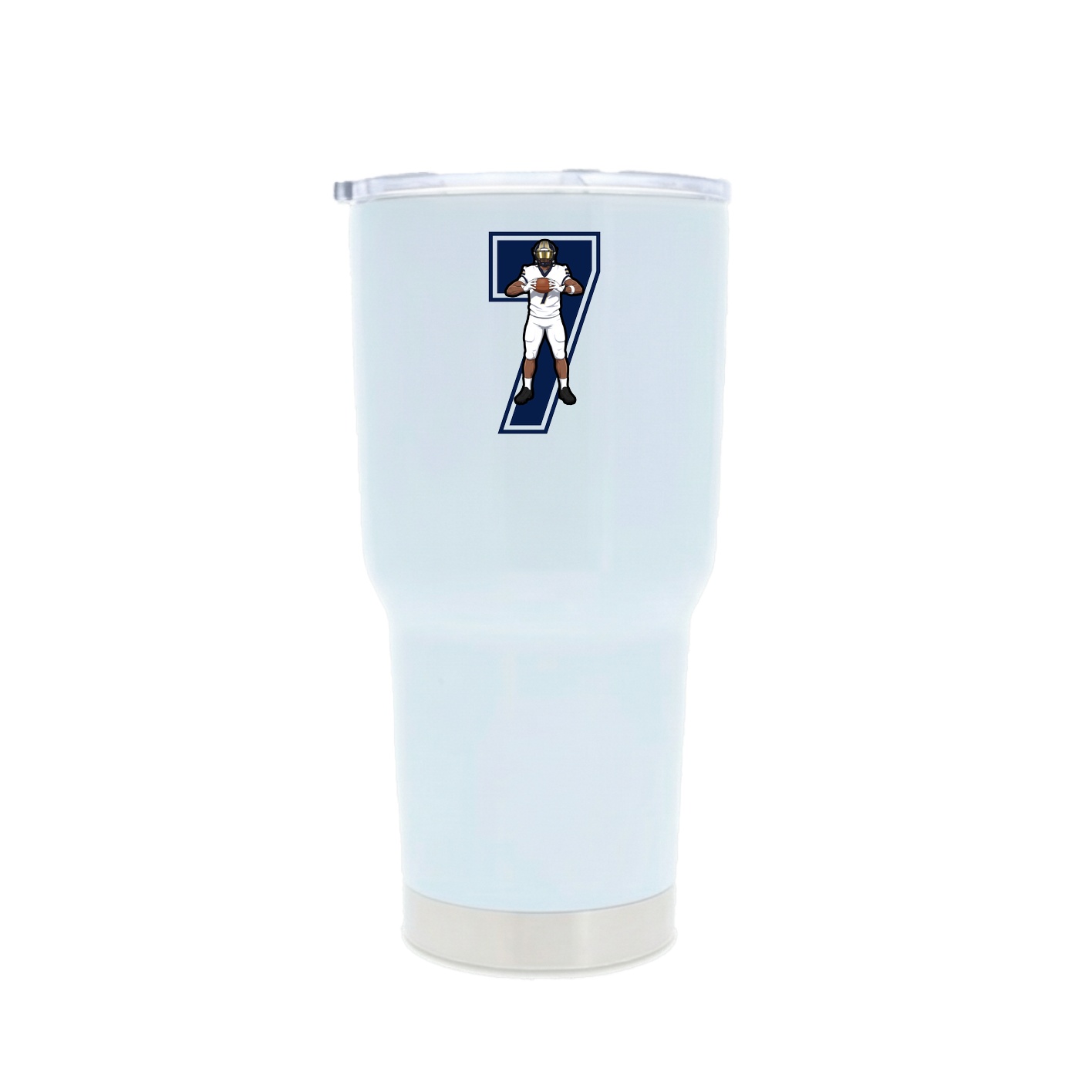 30oz Stainless Steel Tumbler — Number in White