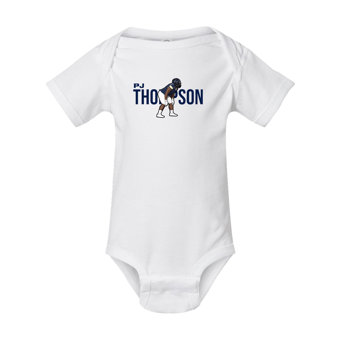 Baby Onesie — Player Name in White