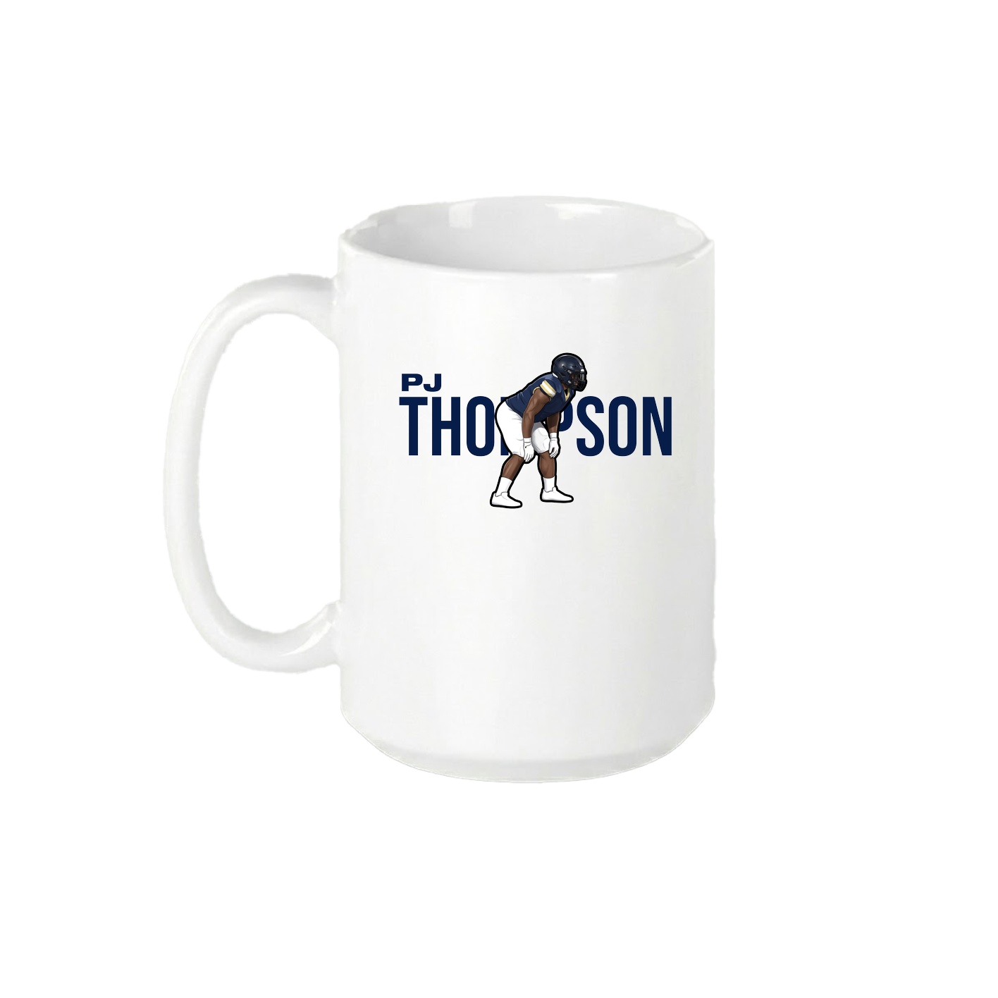 15oz Coffee Mug — Player Name in White