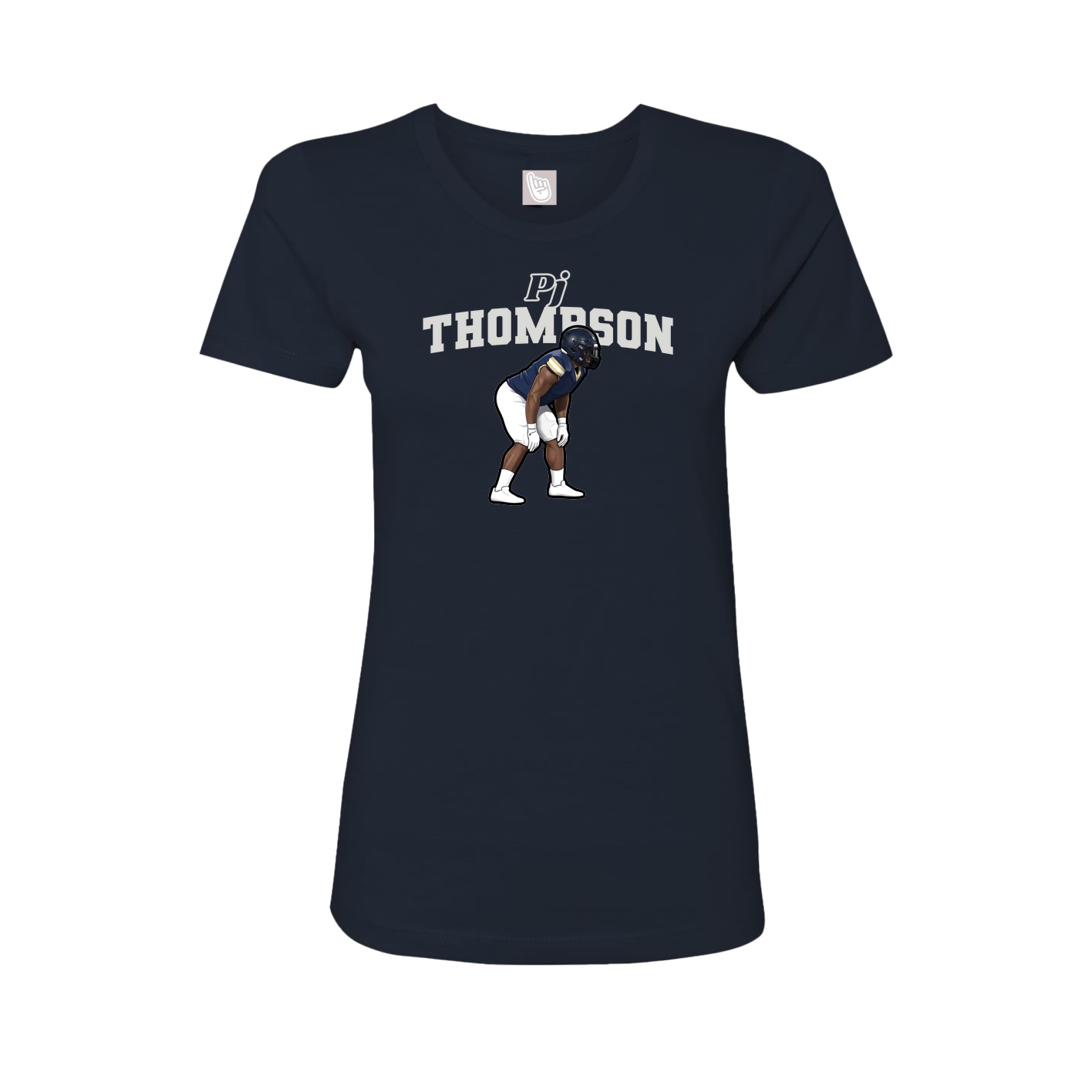 Fitted Women's Tee — Name Arch in Navy