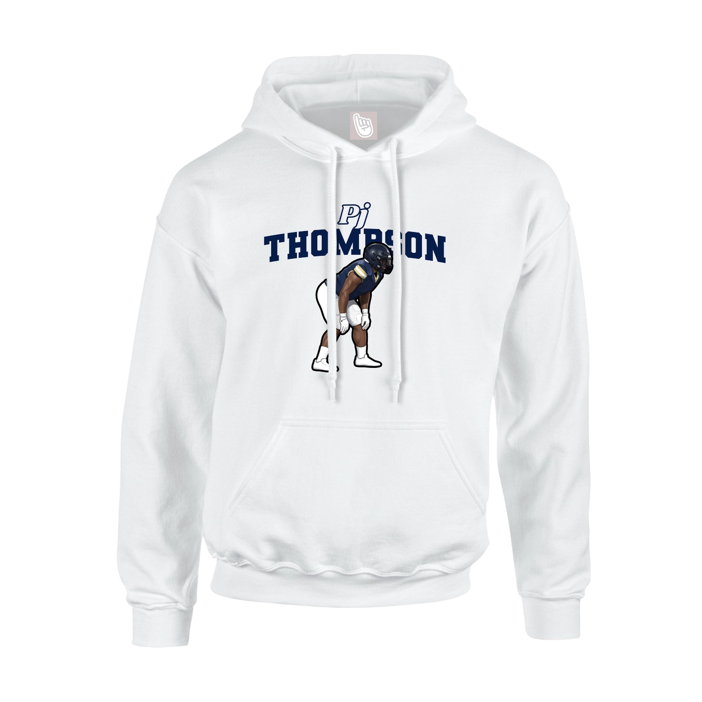 Hoodie — Name Arch in White