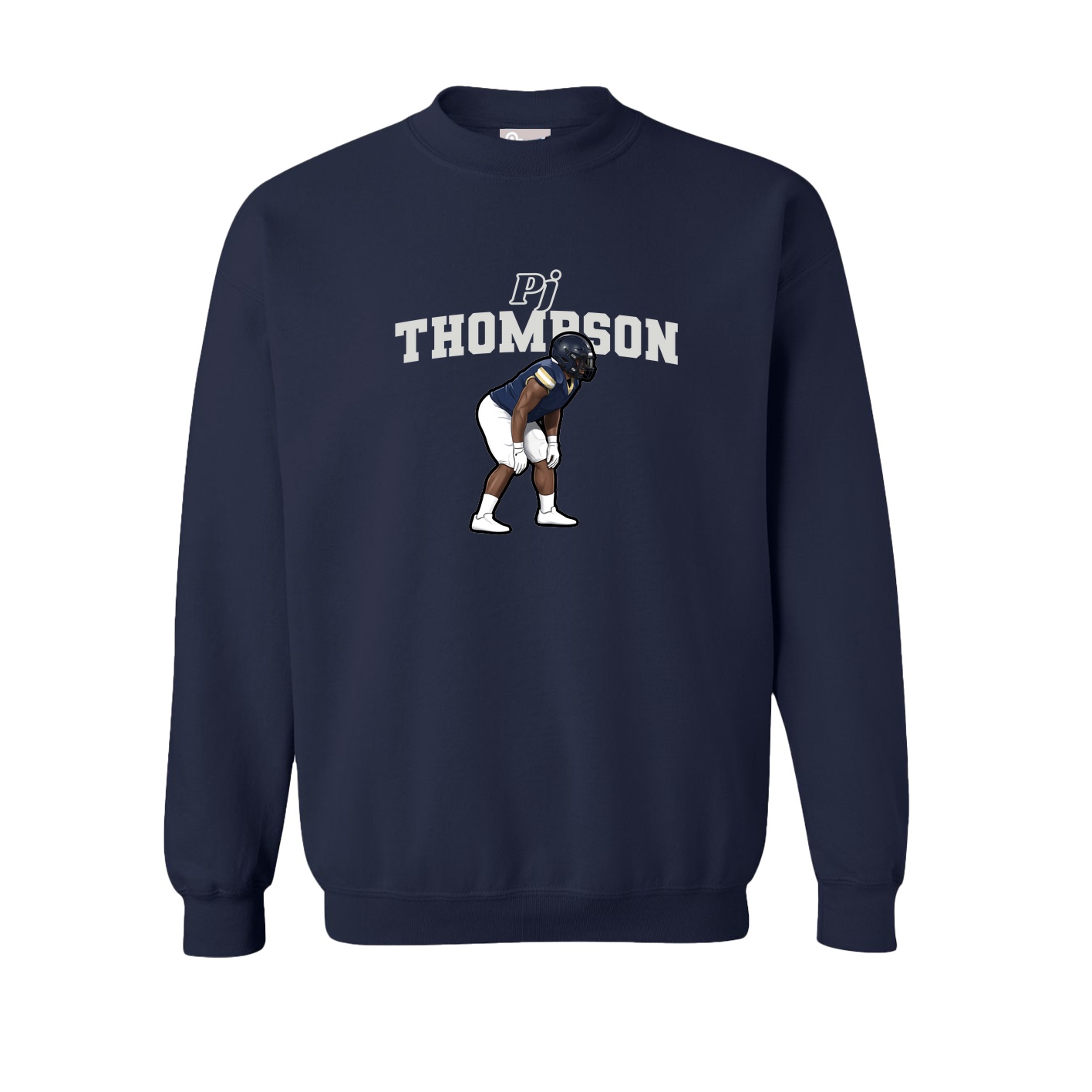 Fleece Crew — Name Arch in Navy