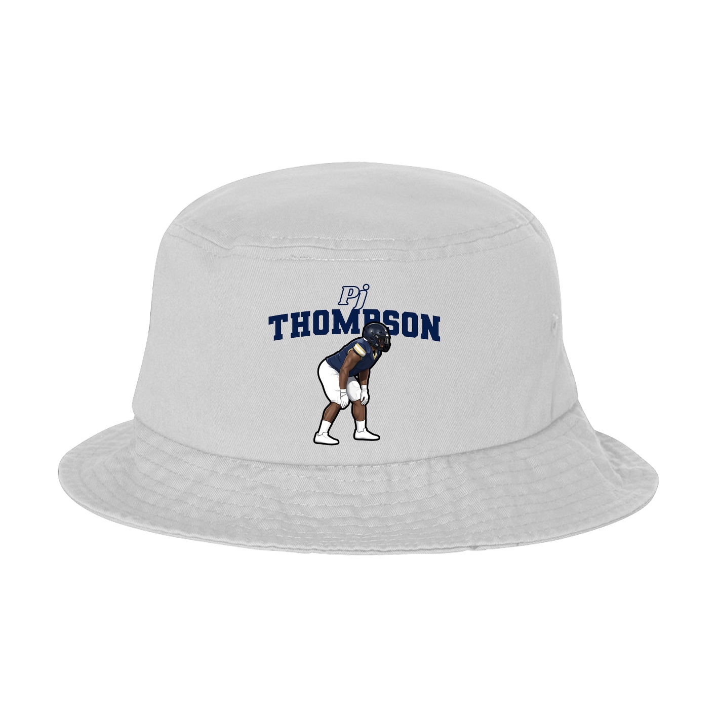 Bucket Cap — Name Arch in White