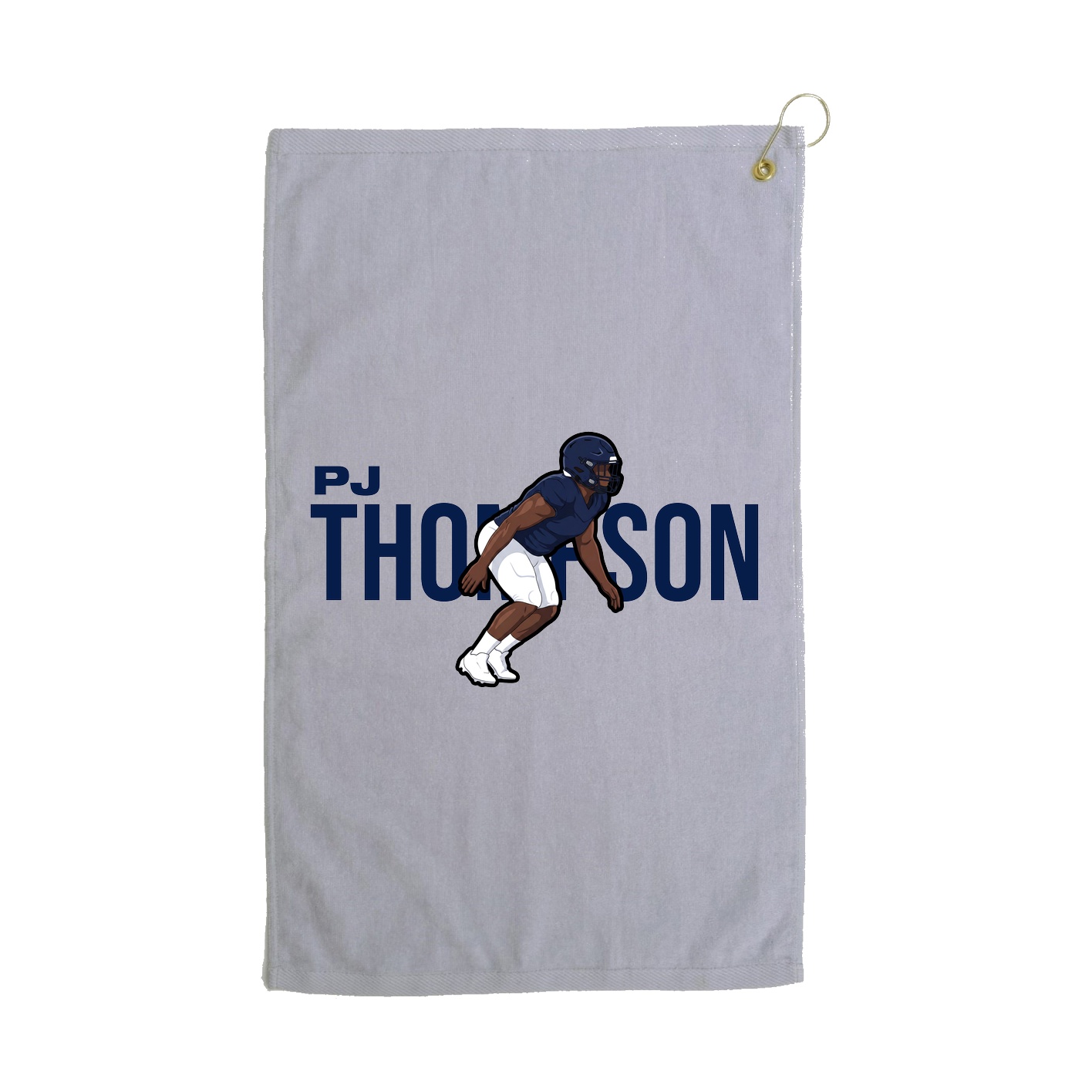 Golf Towel — Player Name in Grey