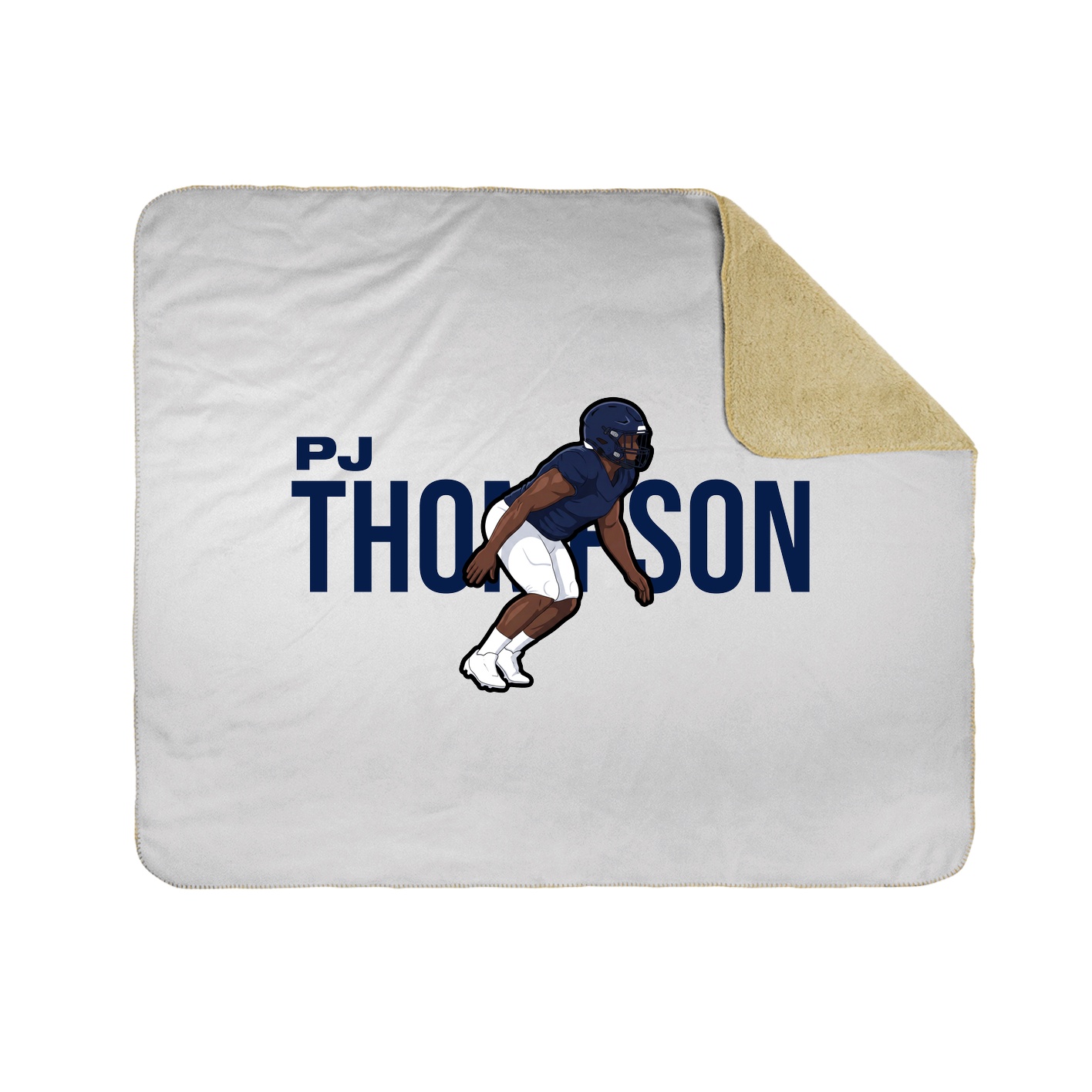 Throw Blanket — Player Name in White