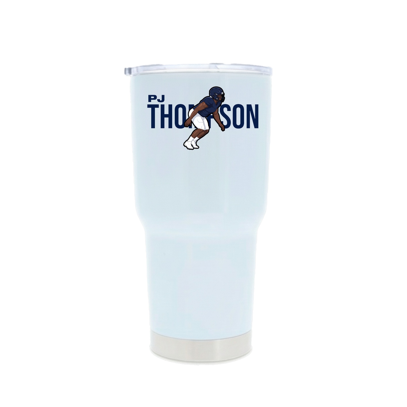 30oz Stainless Steel Tumbler — Player Name in White