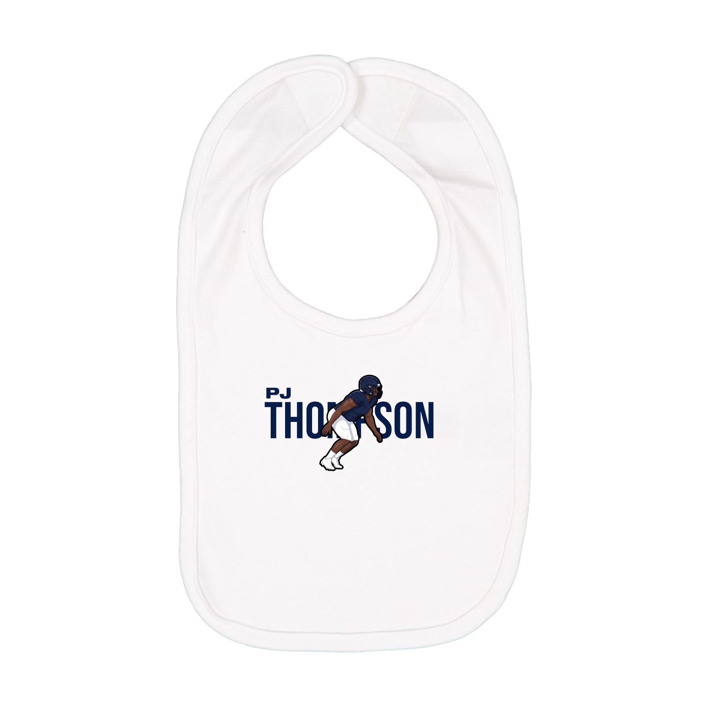 Infant Bib — Player Name in White