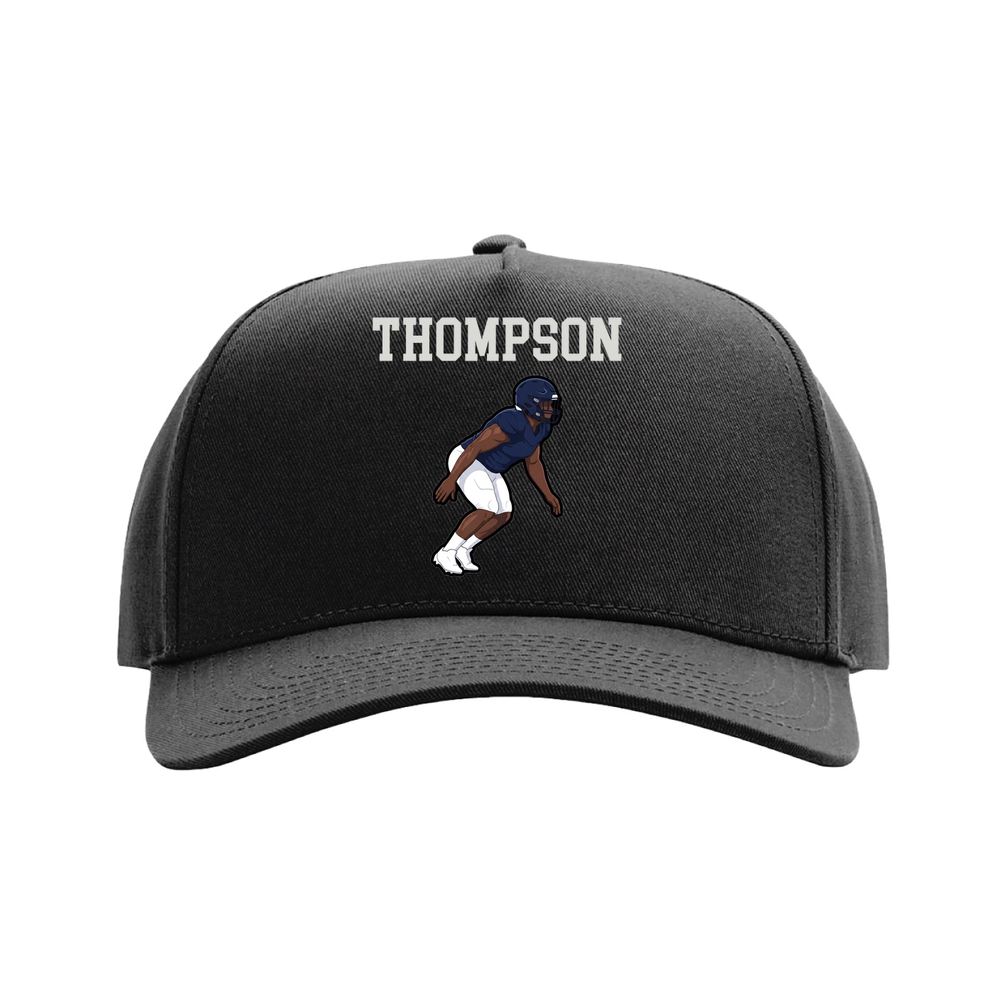 Full Fabric Five-Panel Champ Cap — Shirsey in Black