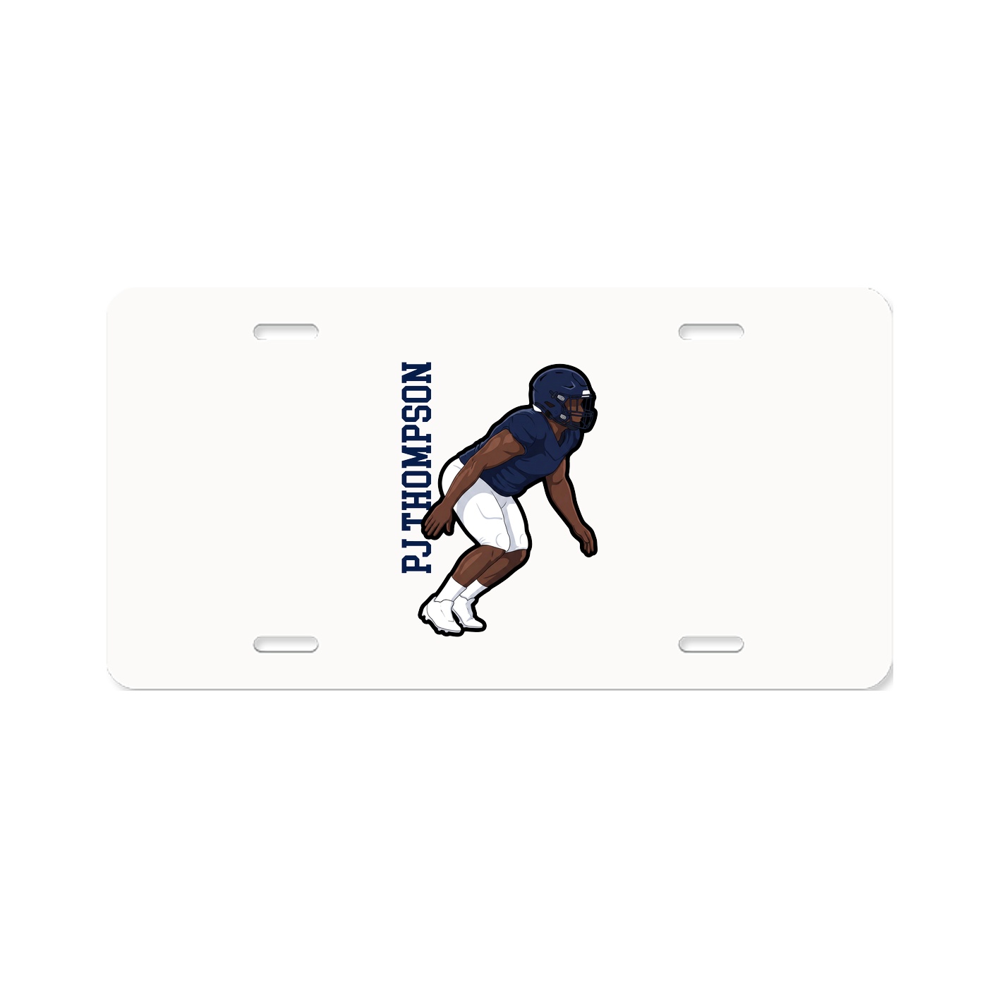 License Plate — Name Vertical in Classic
