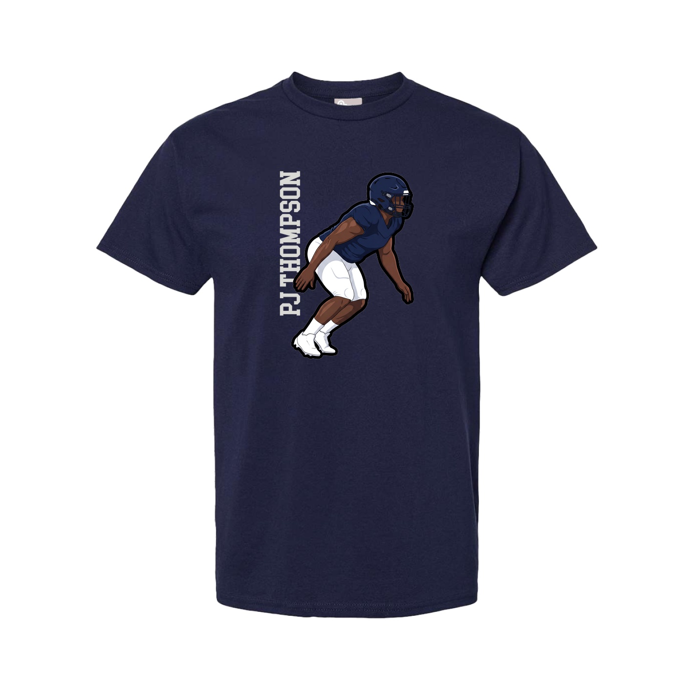 Tee — Name Vertical in Navy