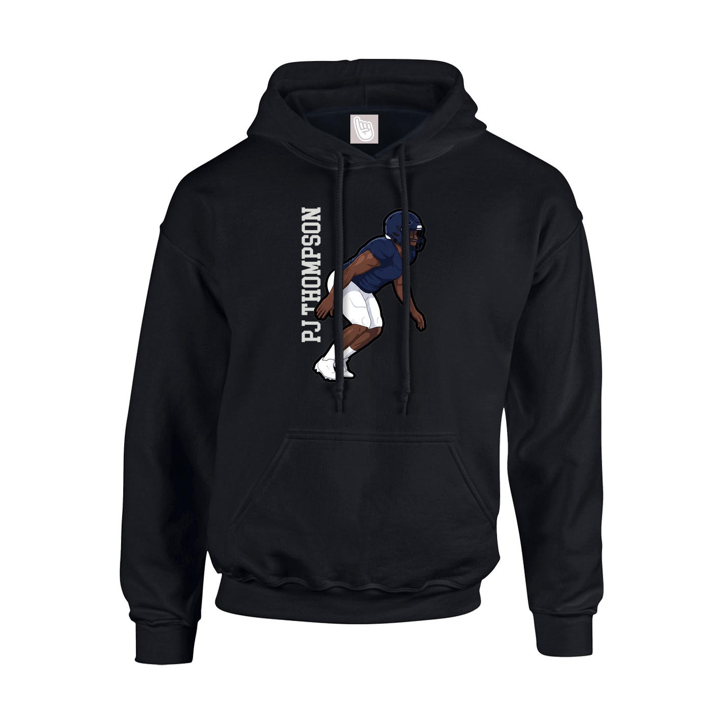 Hoodie — Name Vertical in Black