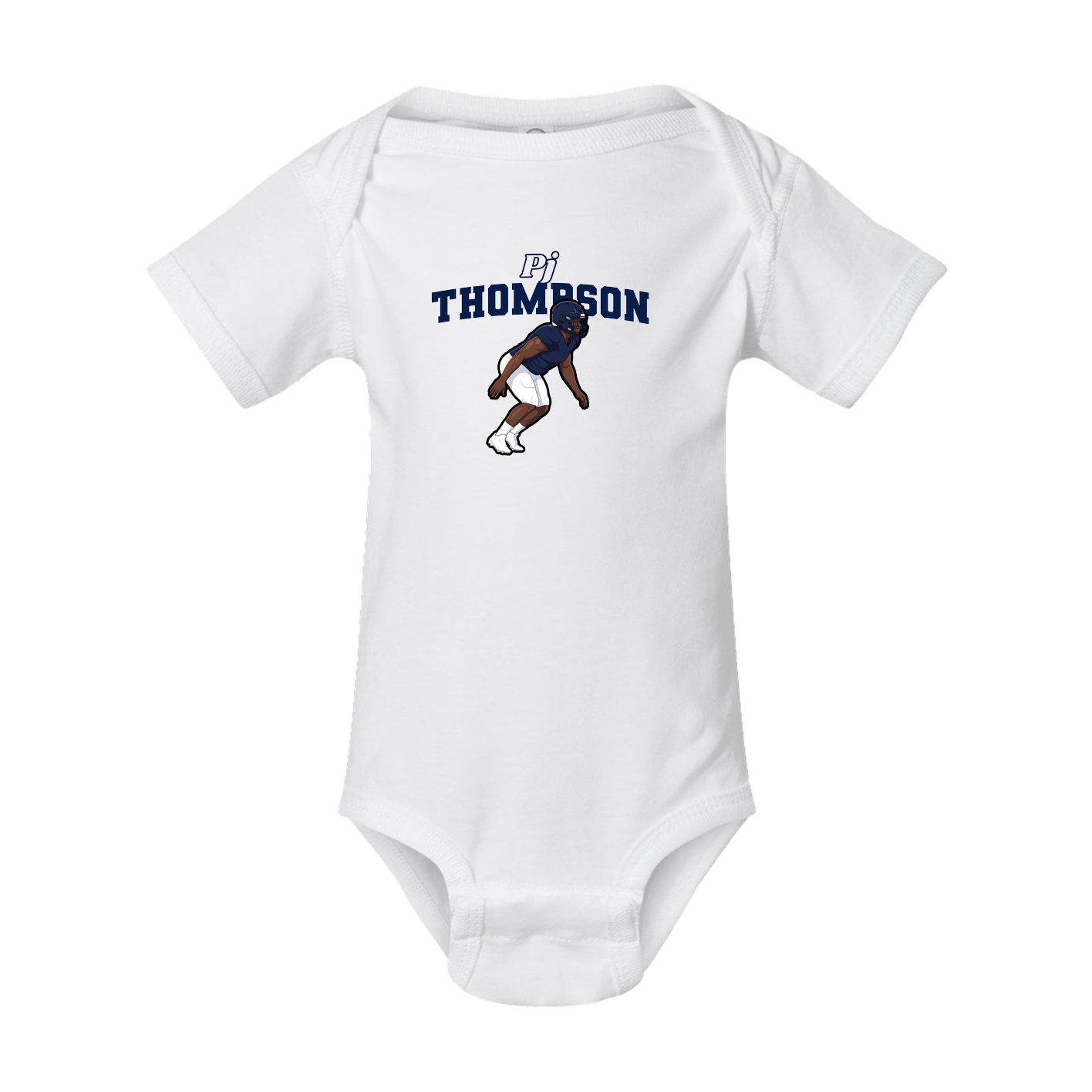 Baby Onesie — Name Arch in White