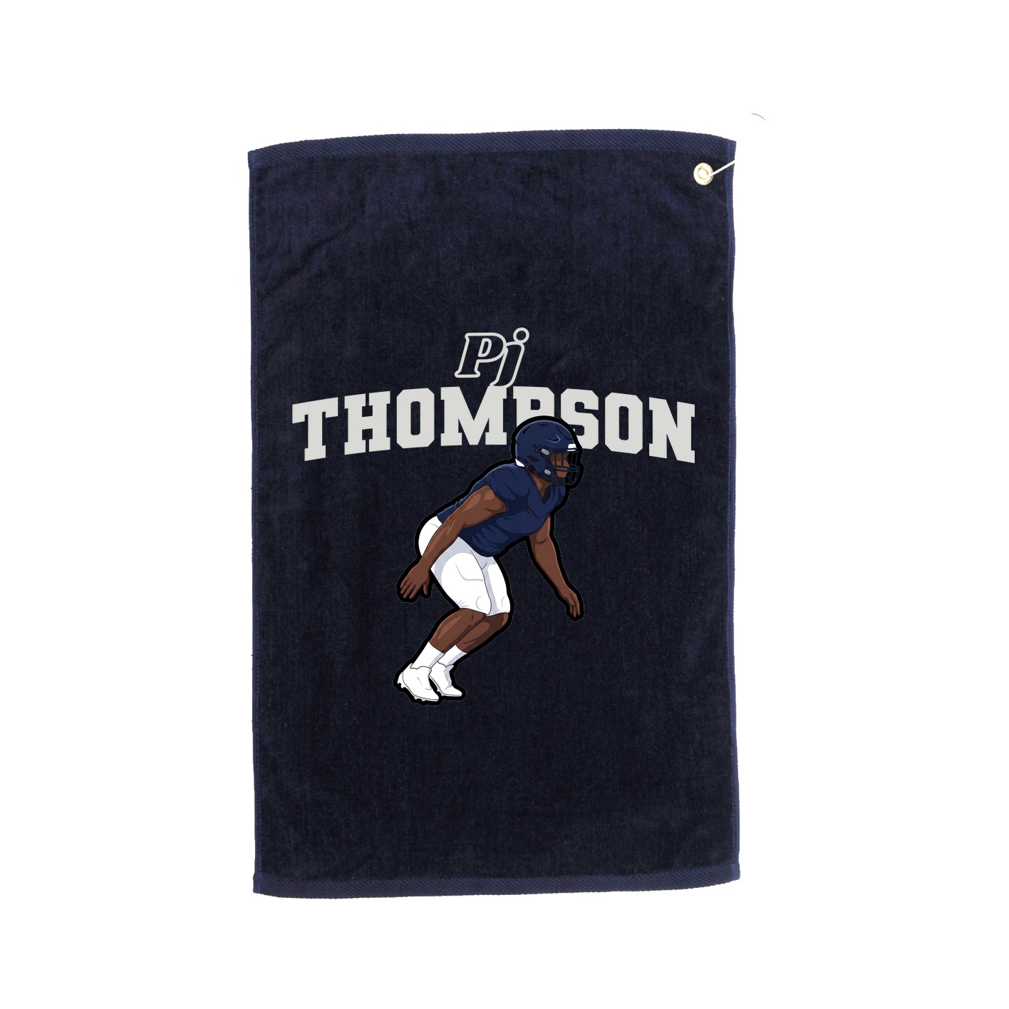 Golf Towel — Name Arch in Navy