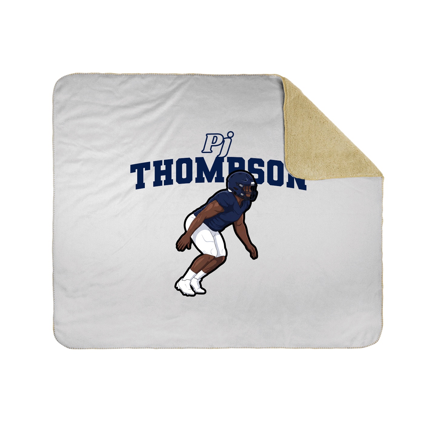 Throw Blanket — Name Arch in White