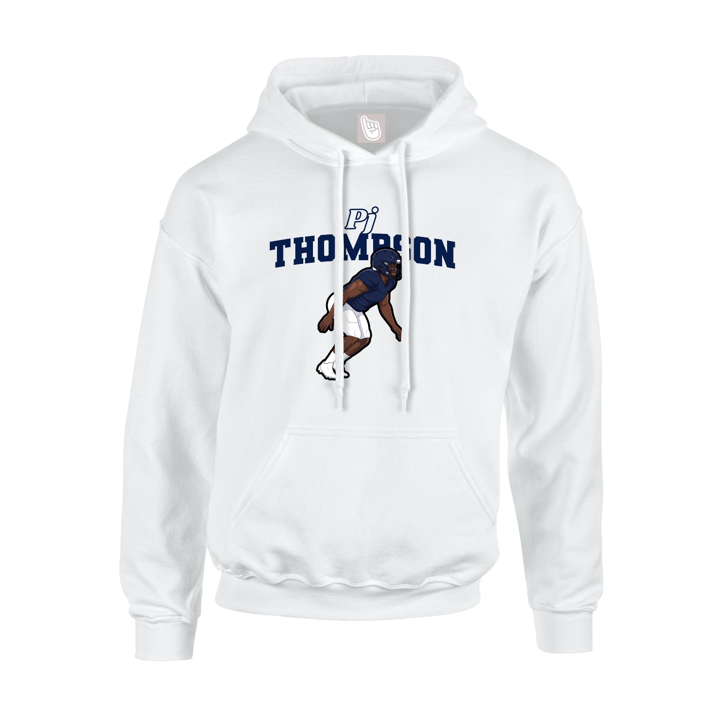 Hoodie — Name Arch in White