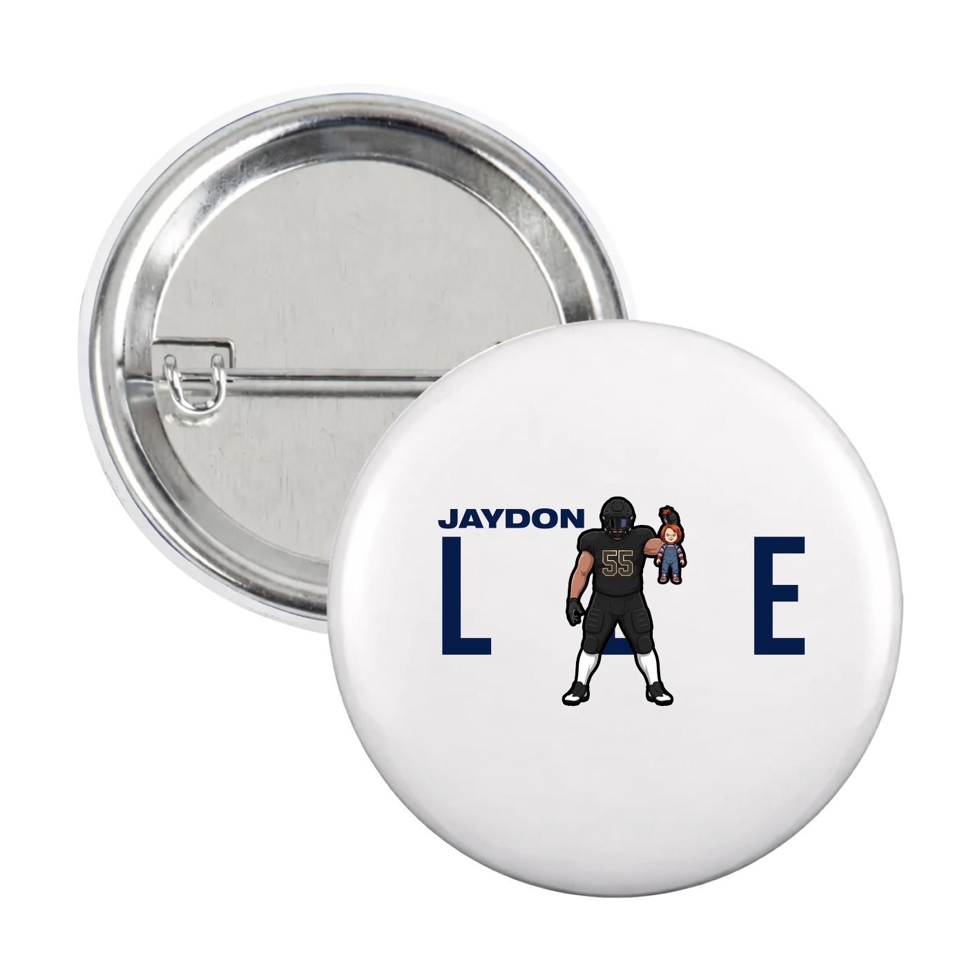 Game Day Button — Player Name in White