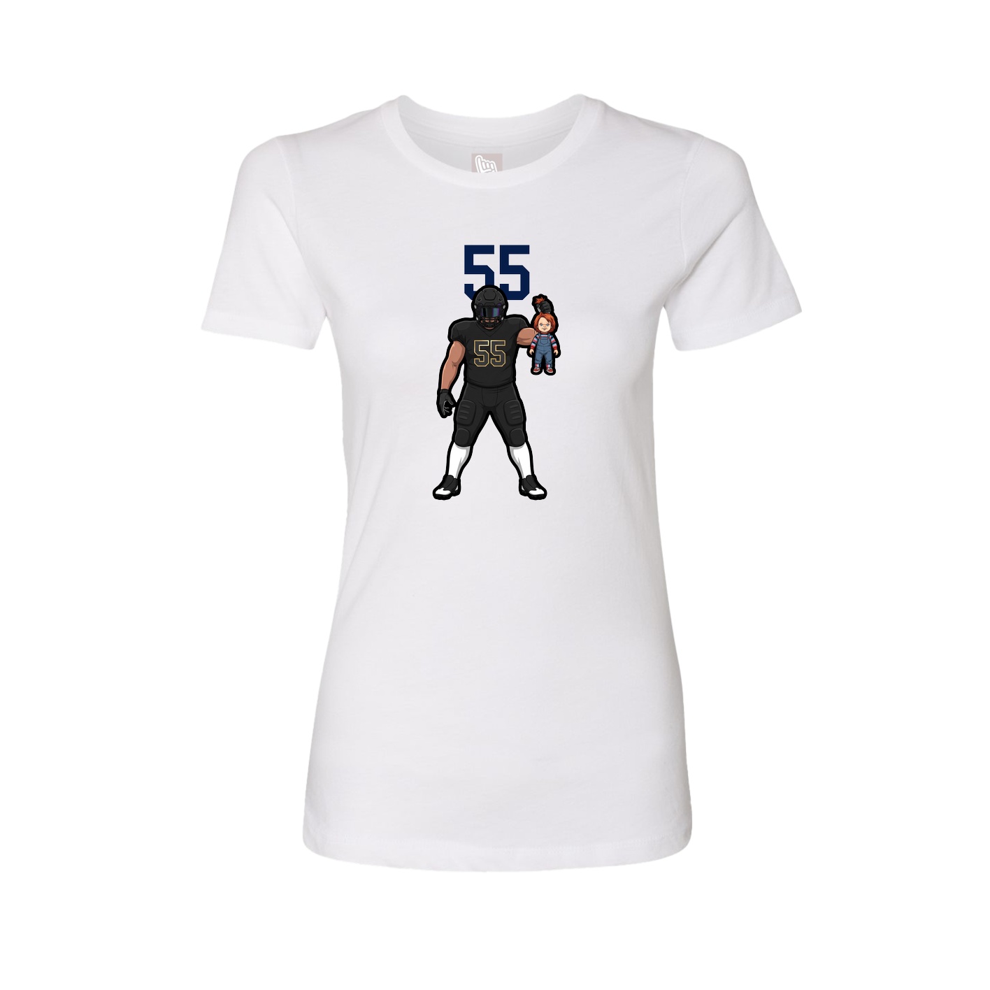 Fitted Women's Tee — Number Top in White