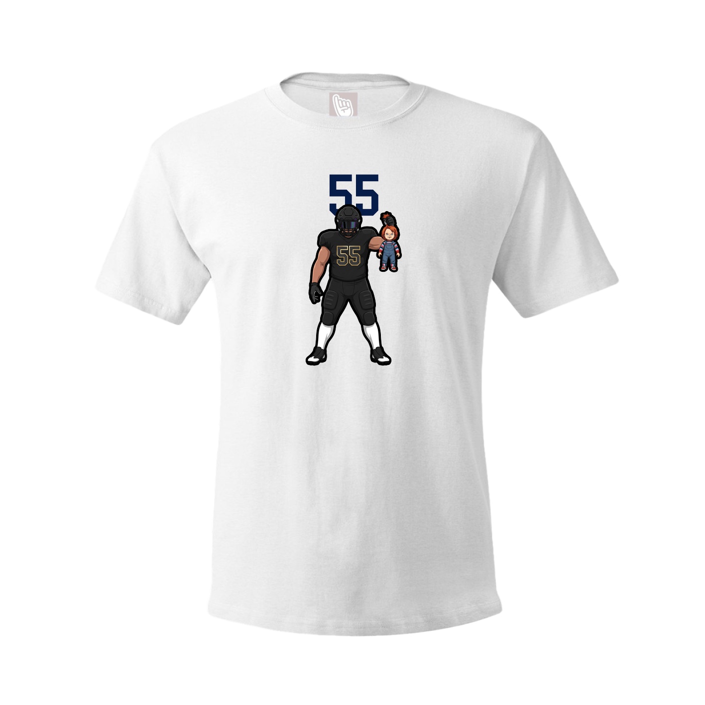 Youth Tee — Number Top in White