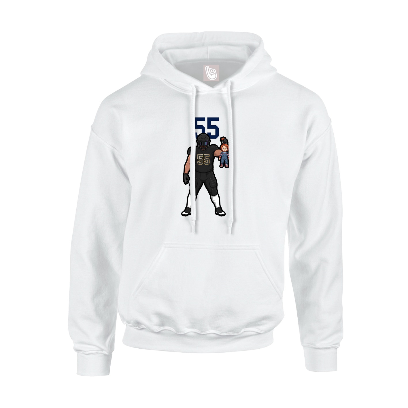 Hoodie — Number Top in White
