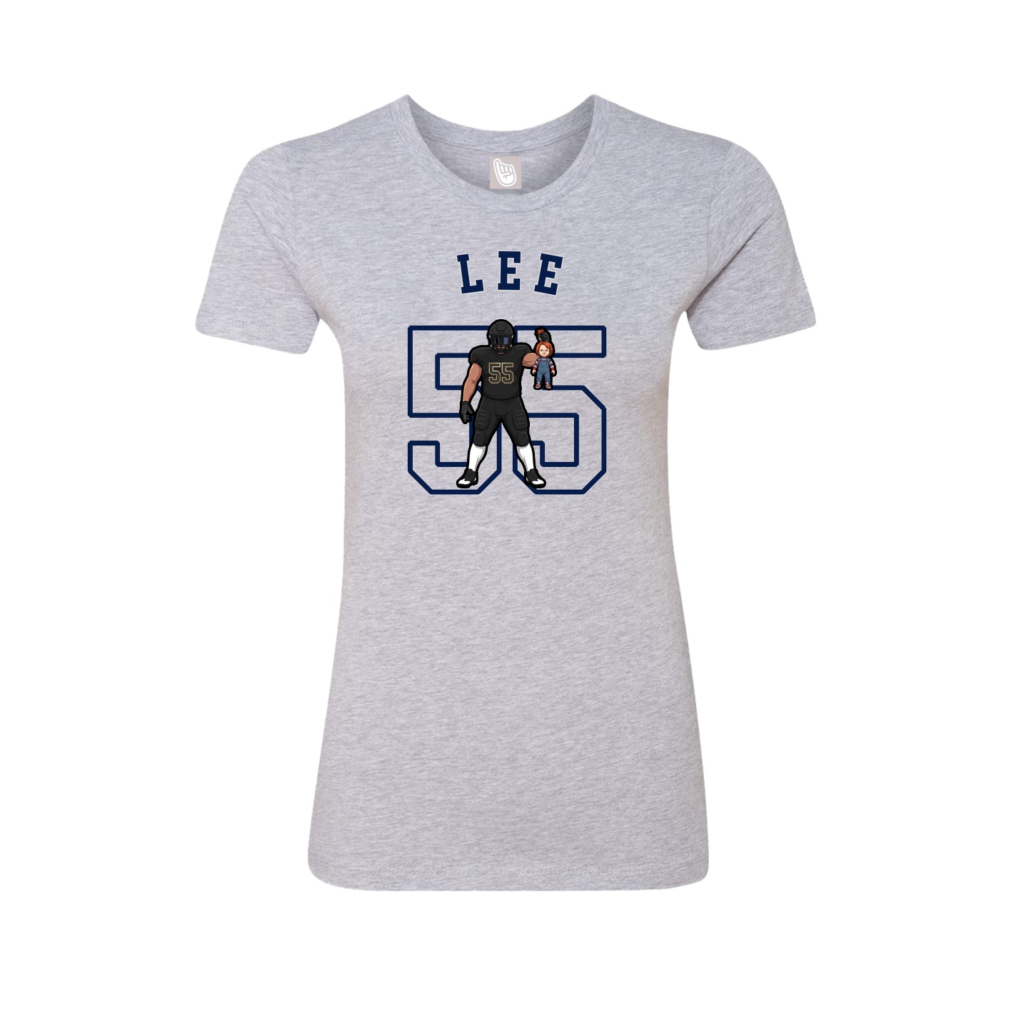 Fitted Women's Tee — Shirsey Arch in Grey